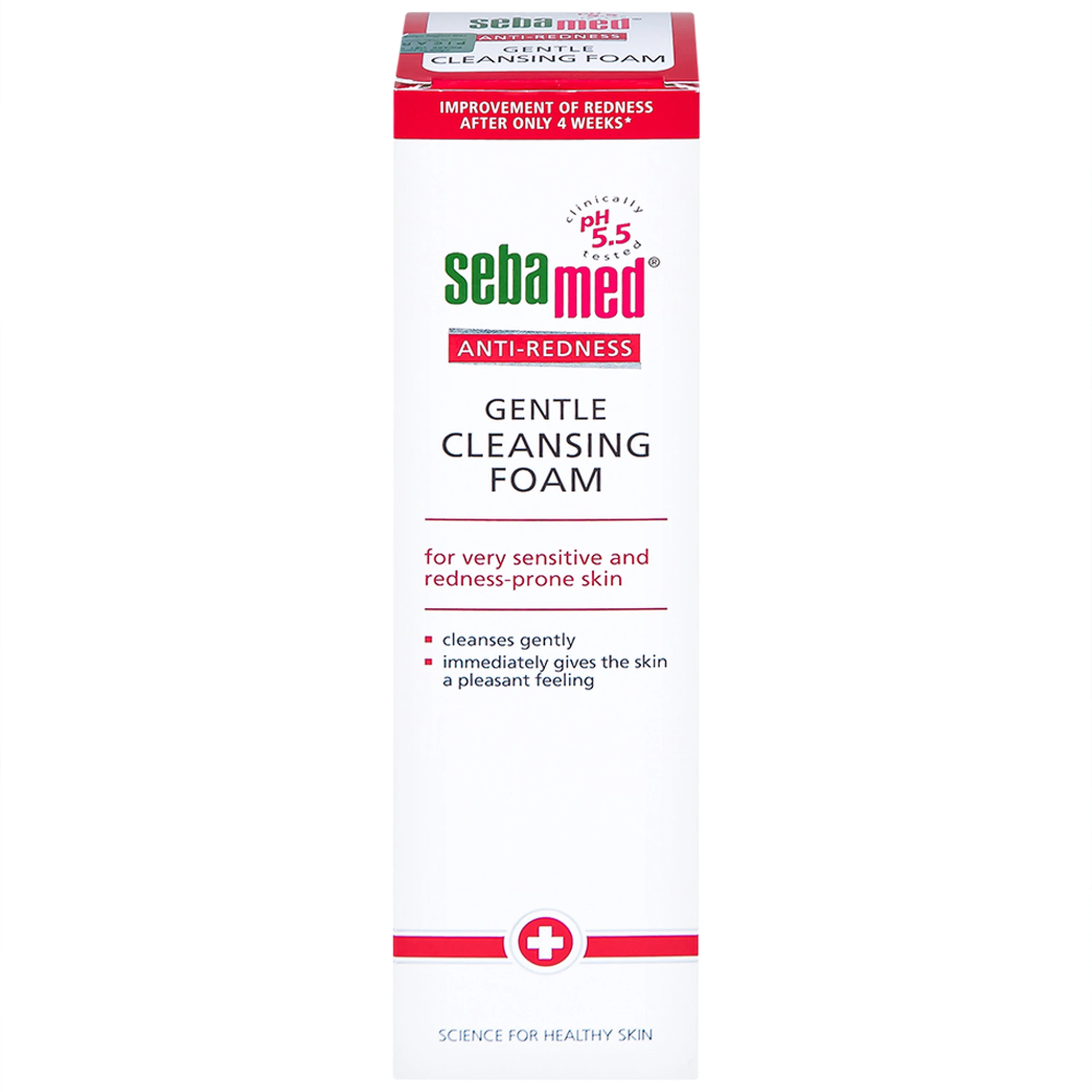 Sữa rửa mặt bọt Anti-Redness Gentle Cleansing Foam Sebamed cho da siêu nhạy cảm, phục hồi biến chứng da (150ml)
