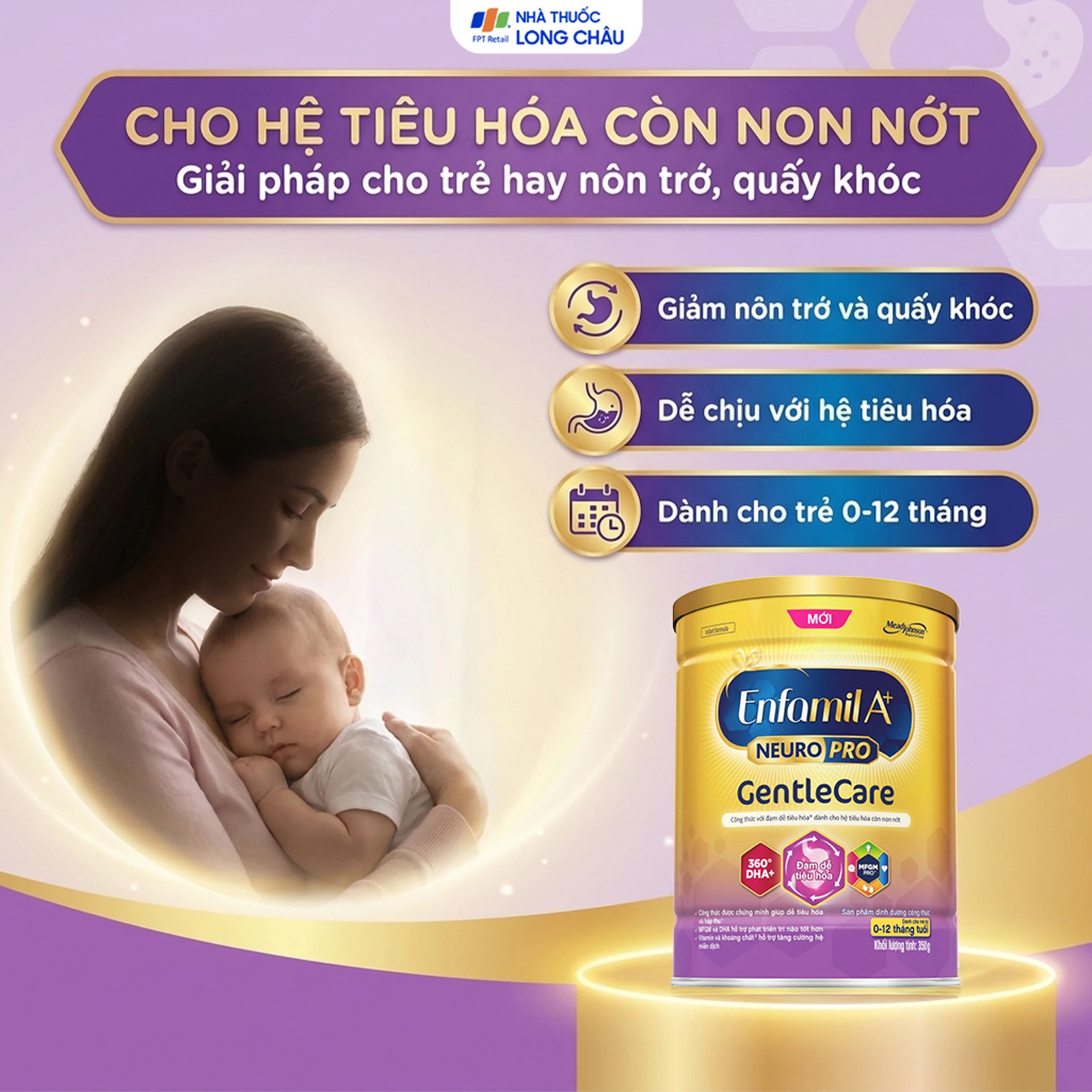 Sữa bột Enfamil A+ Neuro Pro GentleCare Mead Johnson cho trẻ 0-12 tháng (350g) 5