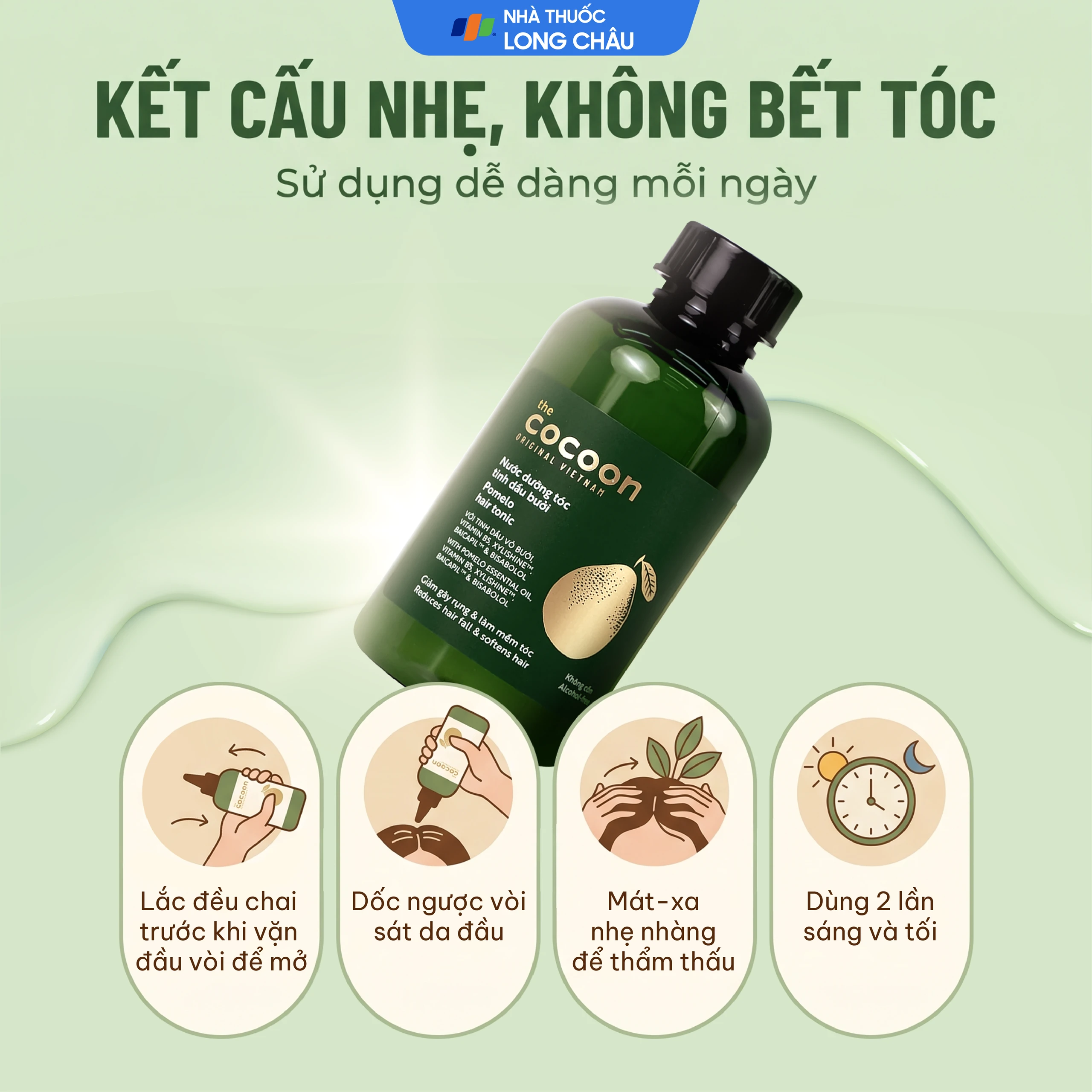 Tinh dầu bưởi dưỡng, ngăn rụng tóc Cocoon phiên bản nâng cấp 140ml 5