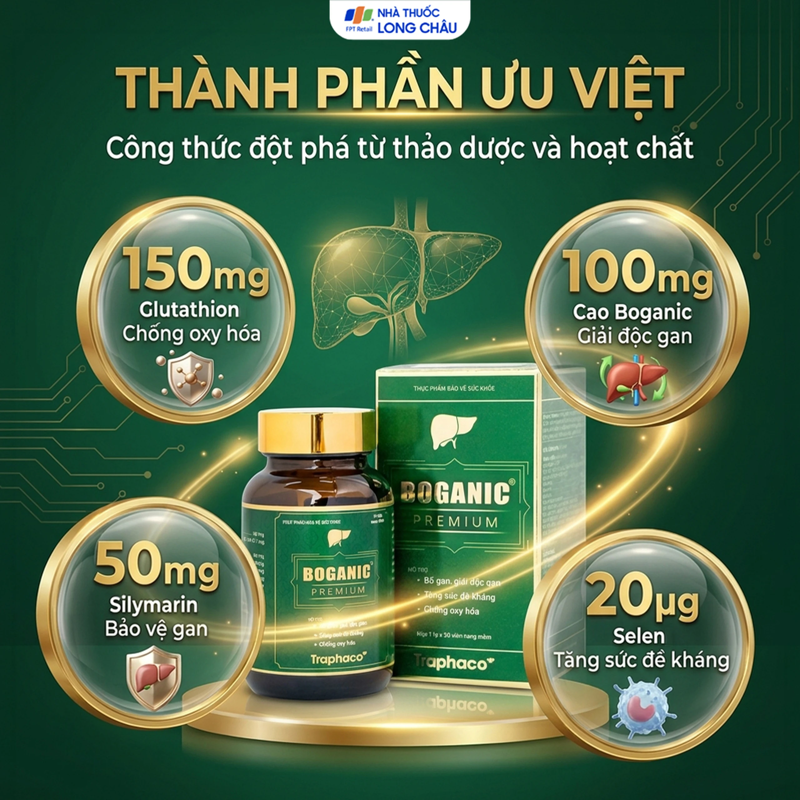 Viên bổ gan Boganic Premium Traphaco (30 viên) 3