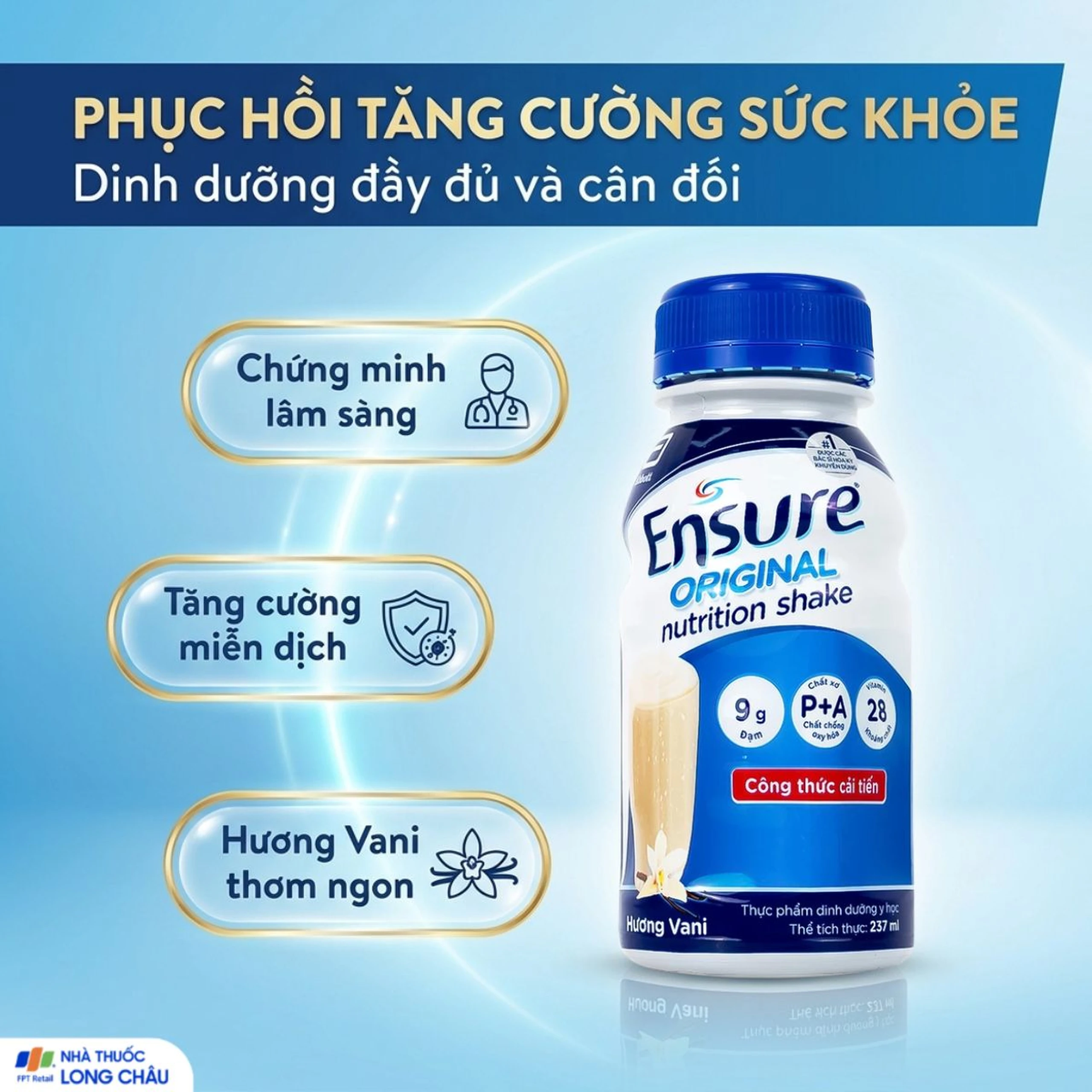 Sữa bổ sung dinh dưỡng hỗ trợ tiêu hóa Ensure Original hương vani (4 lốc x 6 chai) 2