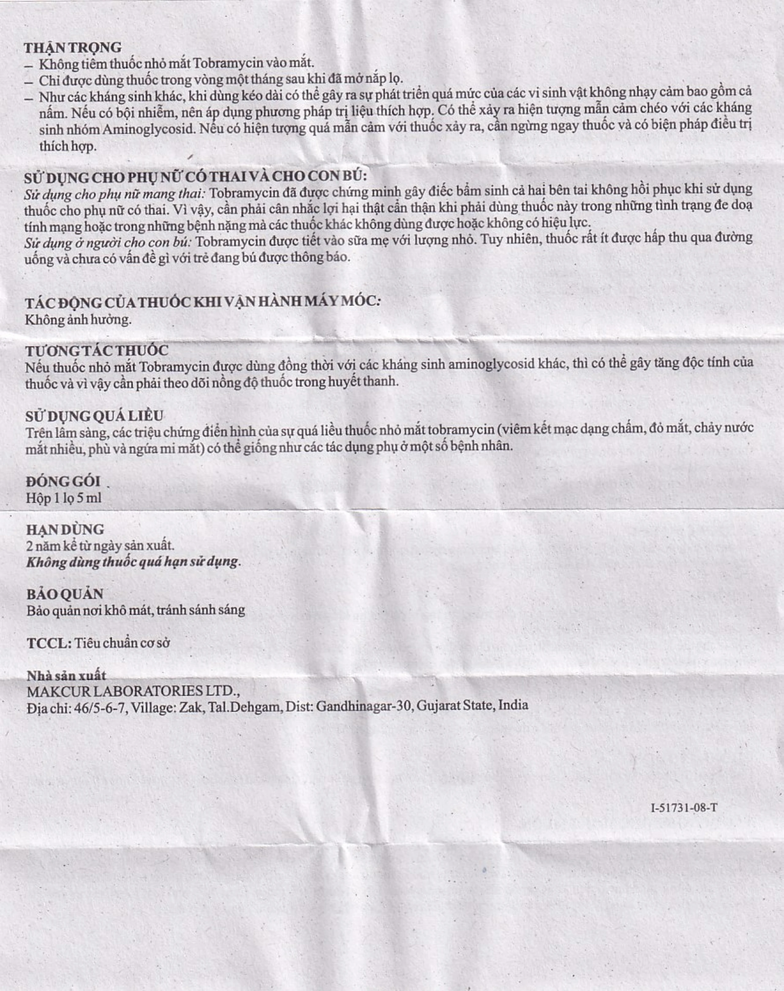 Thuốc tra mắt Eyedin Makcur điều trị nhiểm khuẩn mắt (5ml)