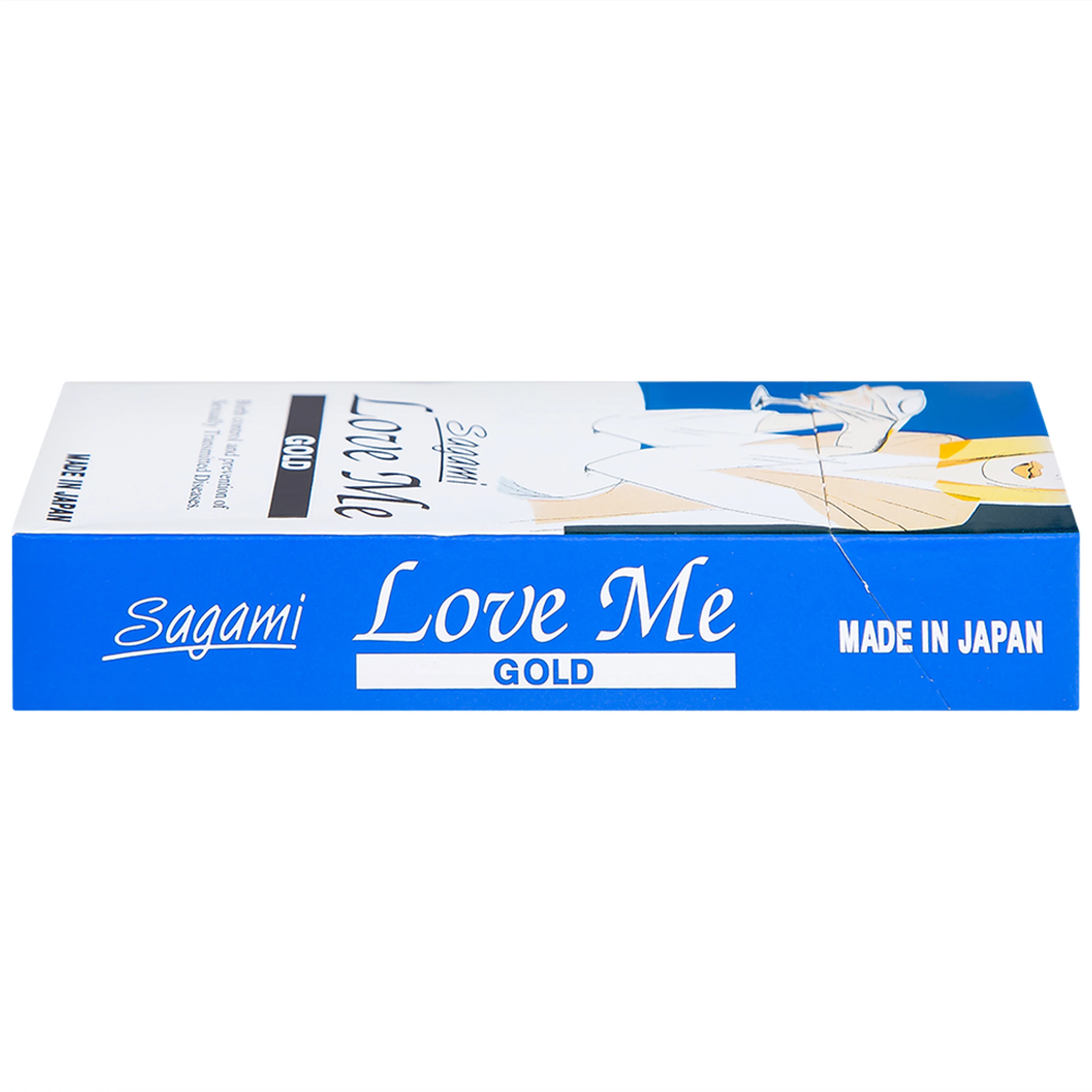 Bao cao su Sagami Love Me Gold siêu mỏng, trơn, không màu không mùi (10 cái)