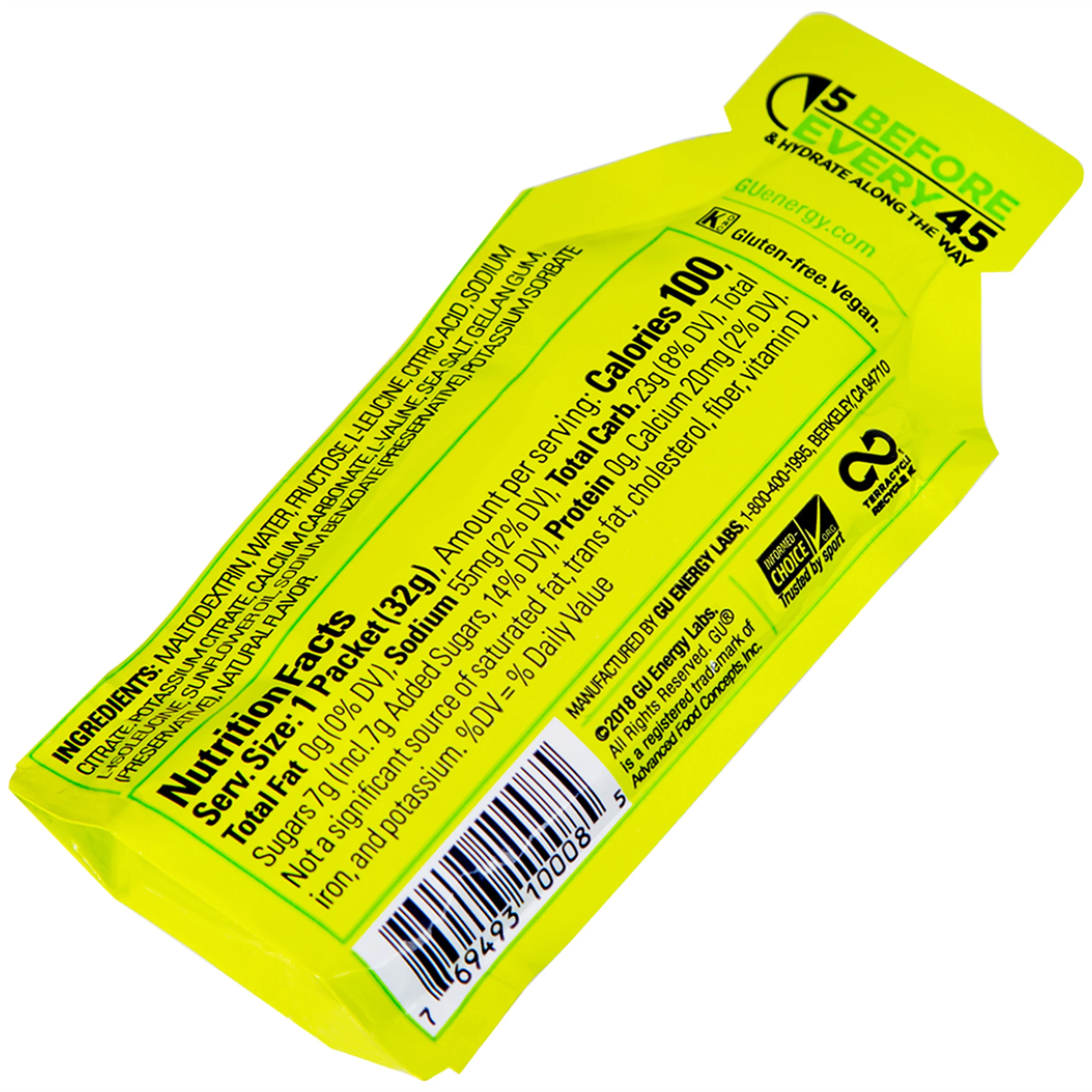 Thực phẩm bổ sung GU Energy Gel Lemon Sublime cung cấp dinh dưỡng và năng lượng (32g)