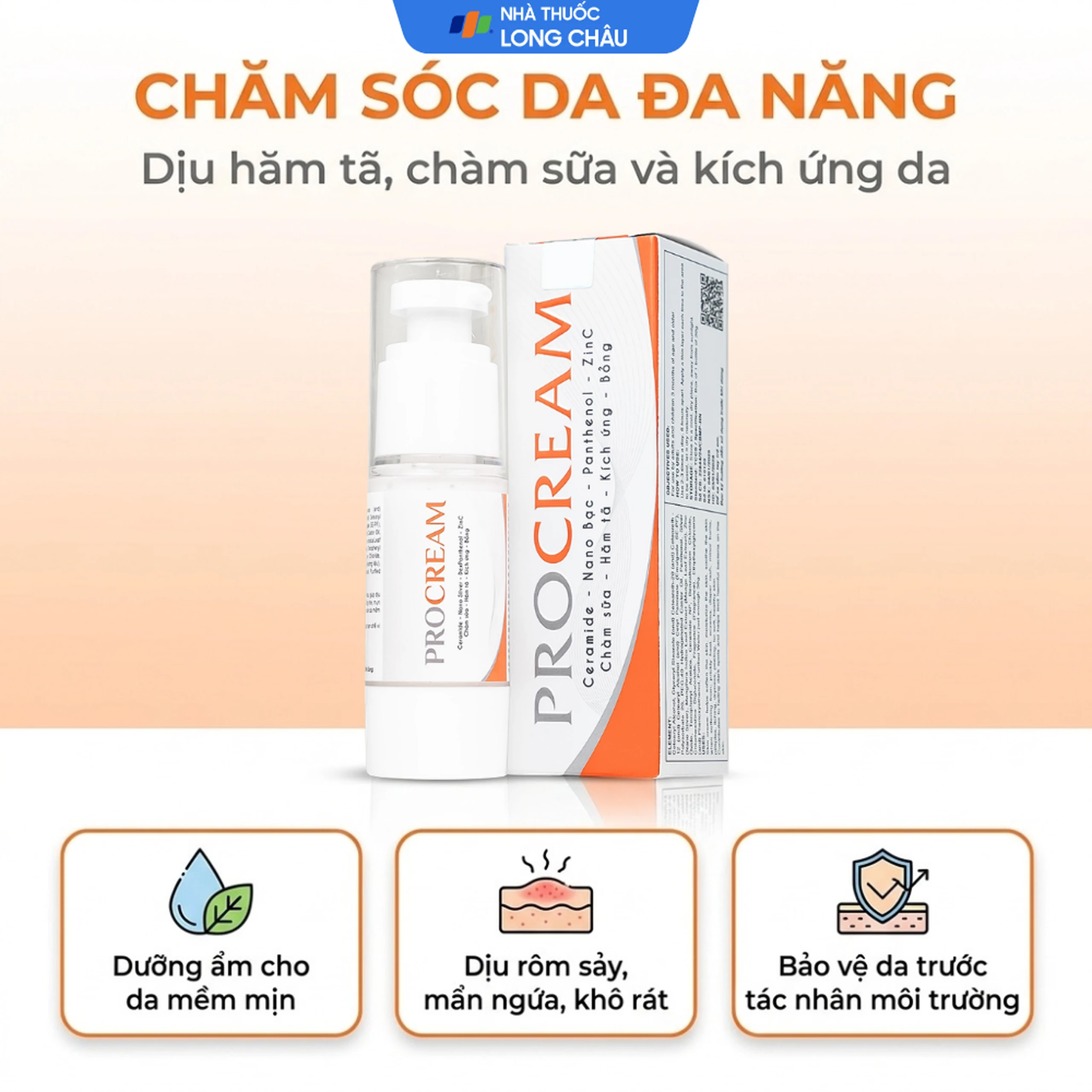Kem bôi hăm tã, chàm sữa, bỏng, kích ứng da Procream 30g 2