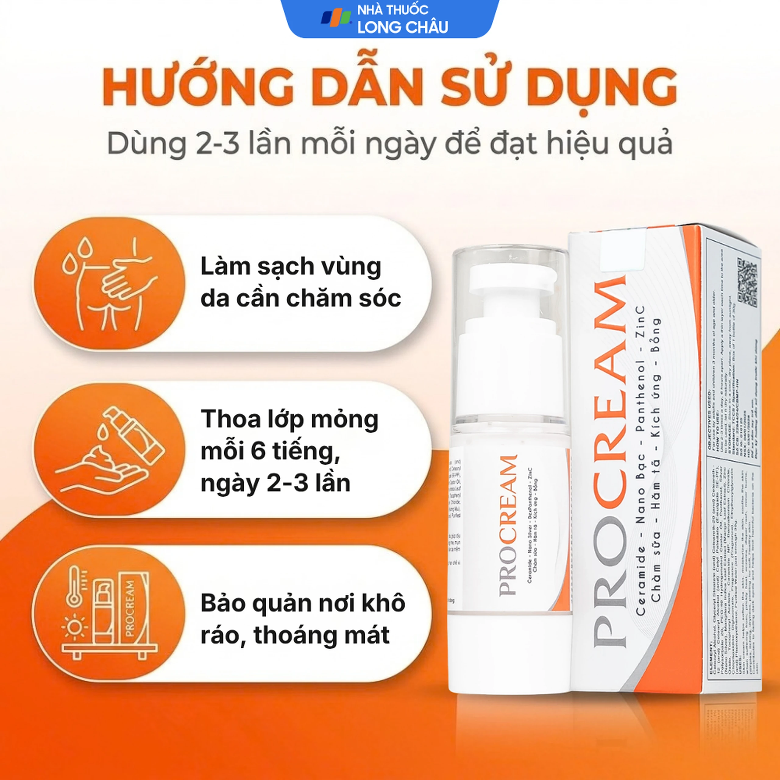 Kem bôi hăm tã, chàm sữa, bỏng, kích ứng da Procream 30g 5