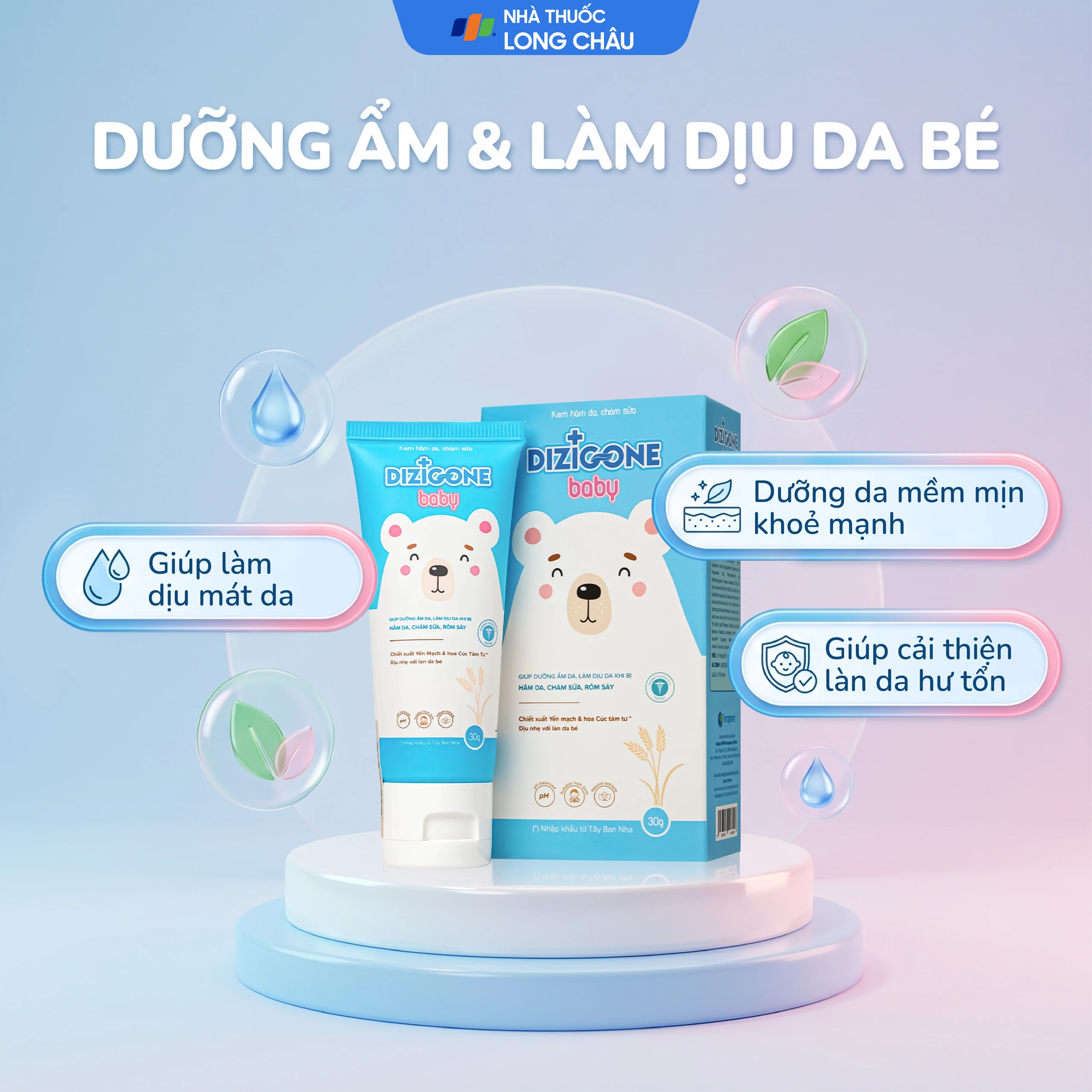 Kem bôi cho bé Dizigone Baby chống hăm tã, làm dịu mẫn ngứa (30g) 2