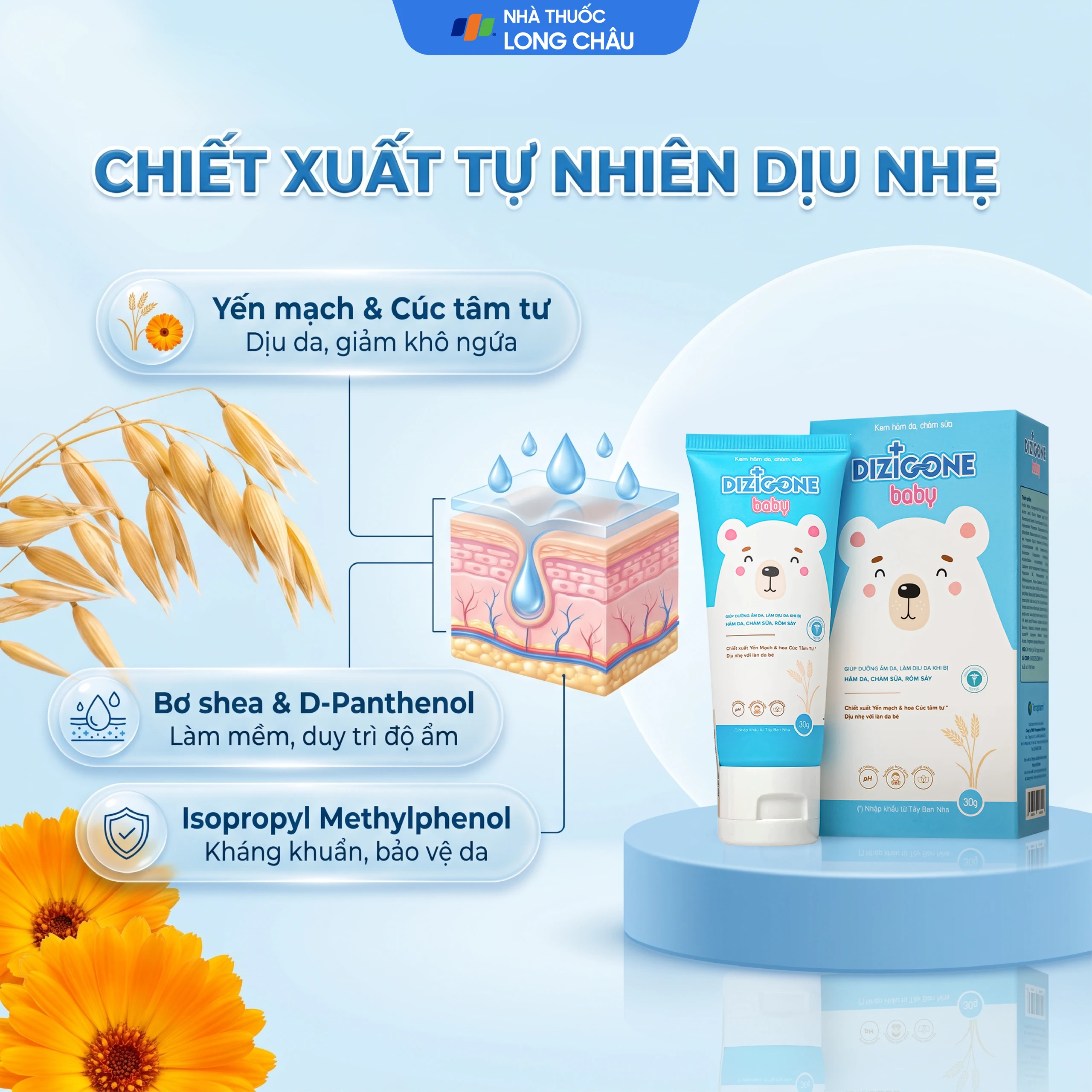Kem bôi cho bé Dizigone Baby chống hăm tã, làm dịu mẫn ngứa (30g) 3