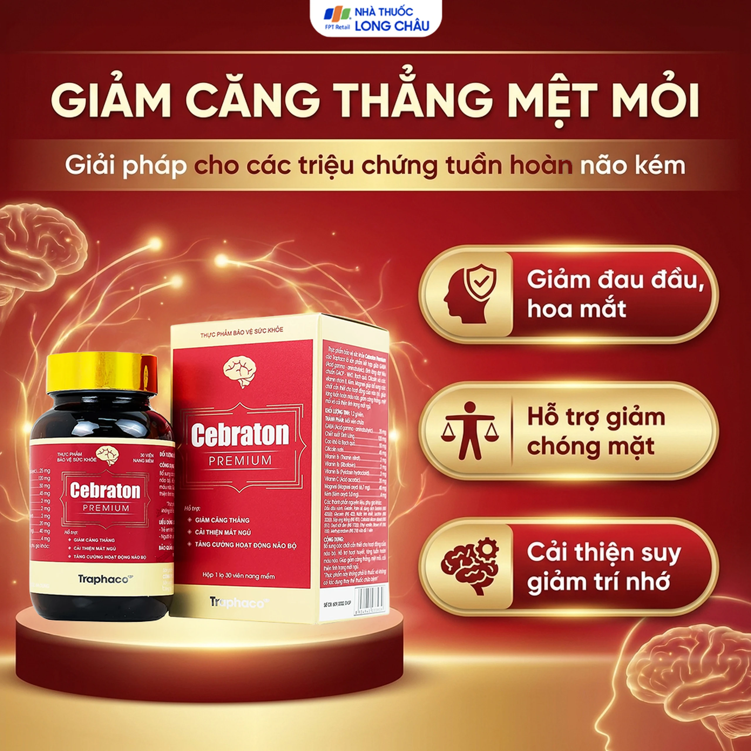 Viên hỗ trợ hoạt huyết Cebraton Premium Traphaco (30 viên) 4