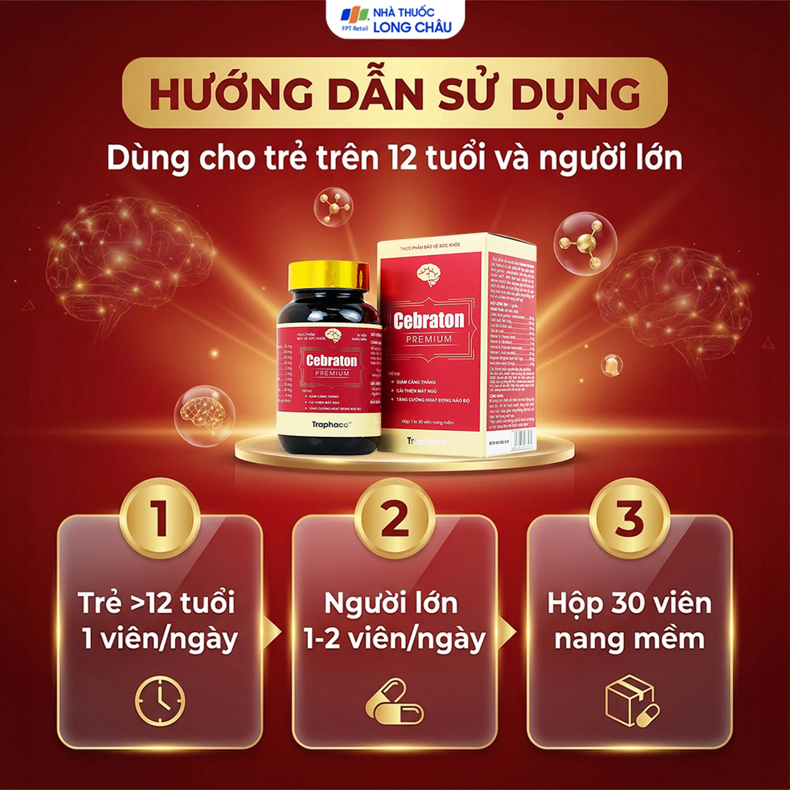 Viên hỗ trợ hoạt huyết Cebraton Premium Traphaco (30 viên) 5