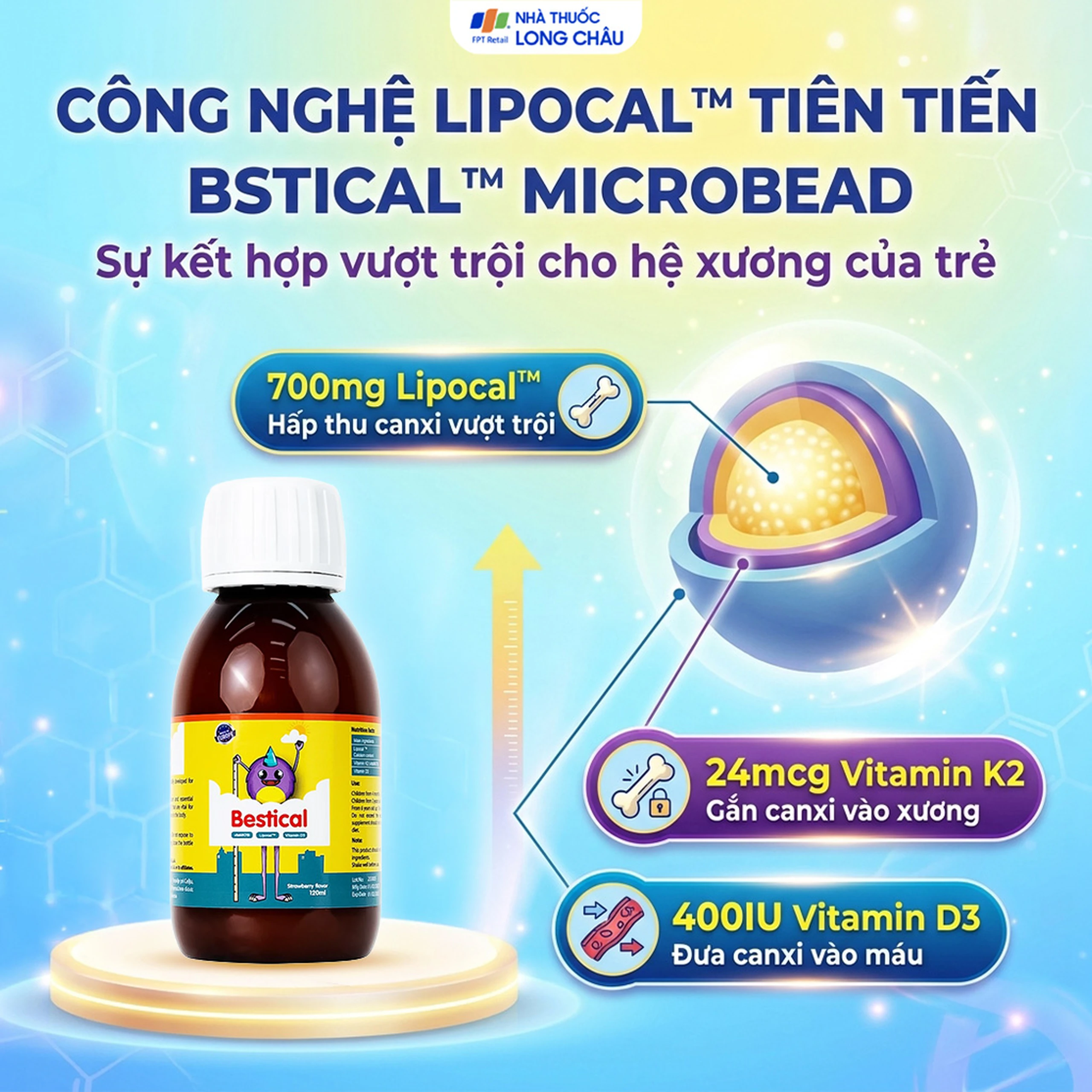 Siro giúp hỗ trợ xương và răng chắc khỏe Bestical Ergopharma (120ml) 3