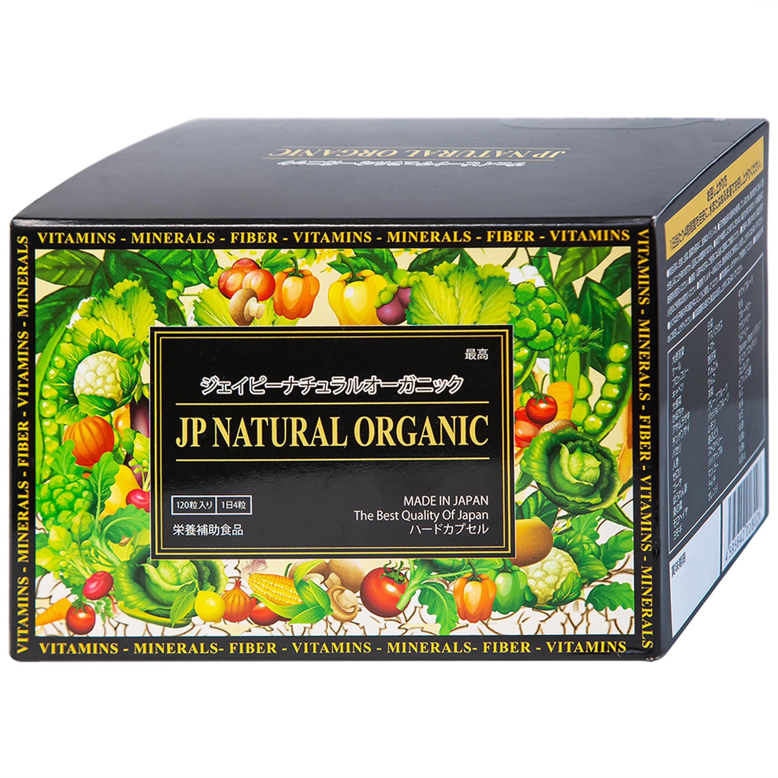 Viên uống bổ sung chất xơ, hỗ trợ hệ tiêu hóa JP Natural Organic Jpanwell (120 viên)