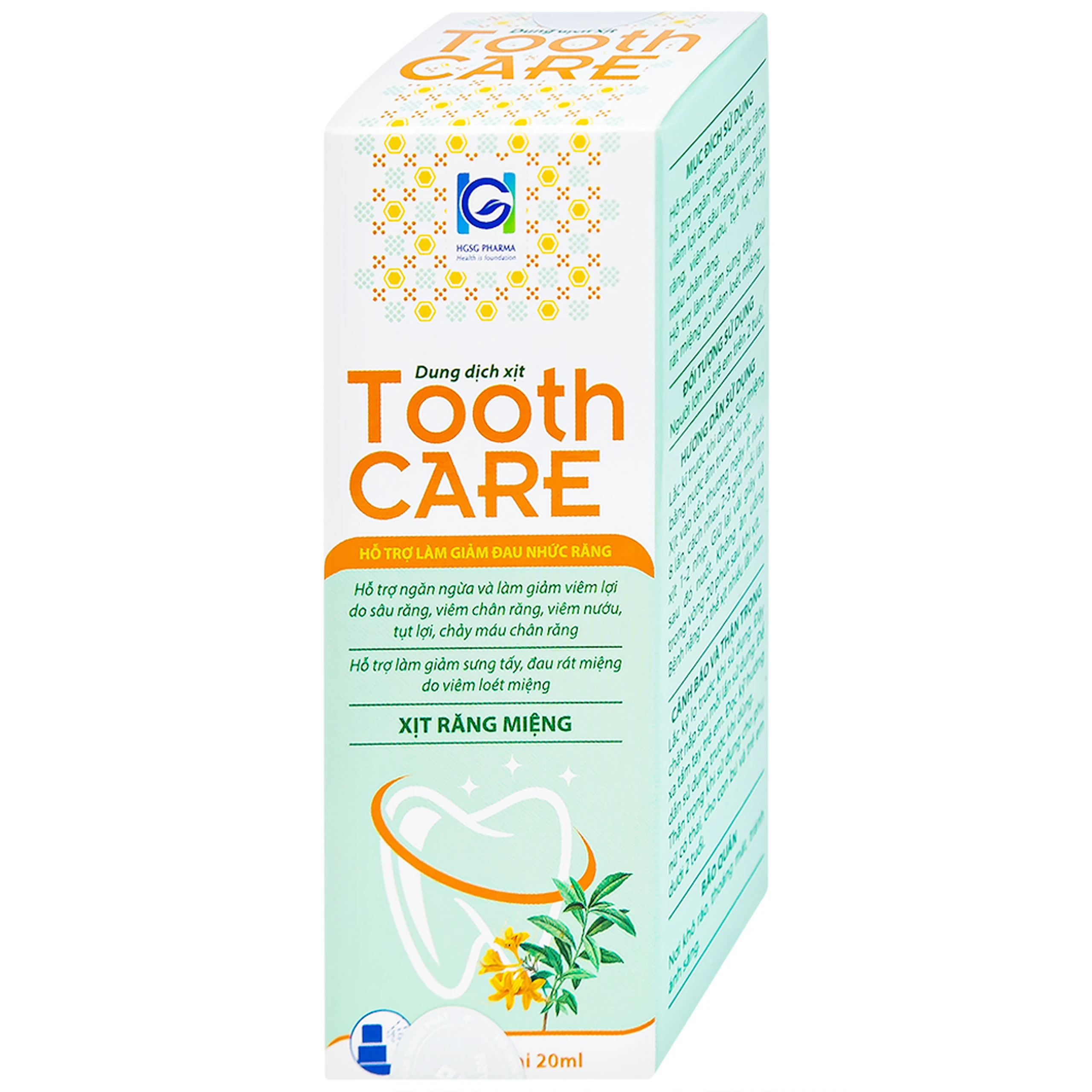 Xịt giảm đau nhức răng, viêm nướu Tooth Care 20ml