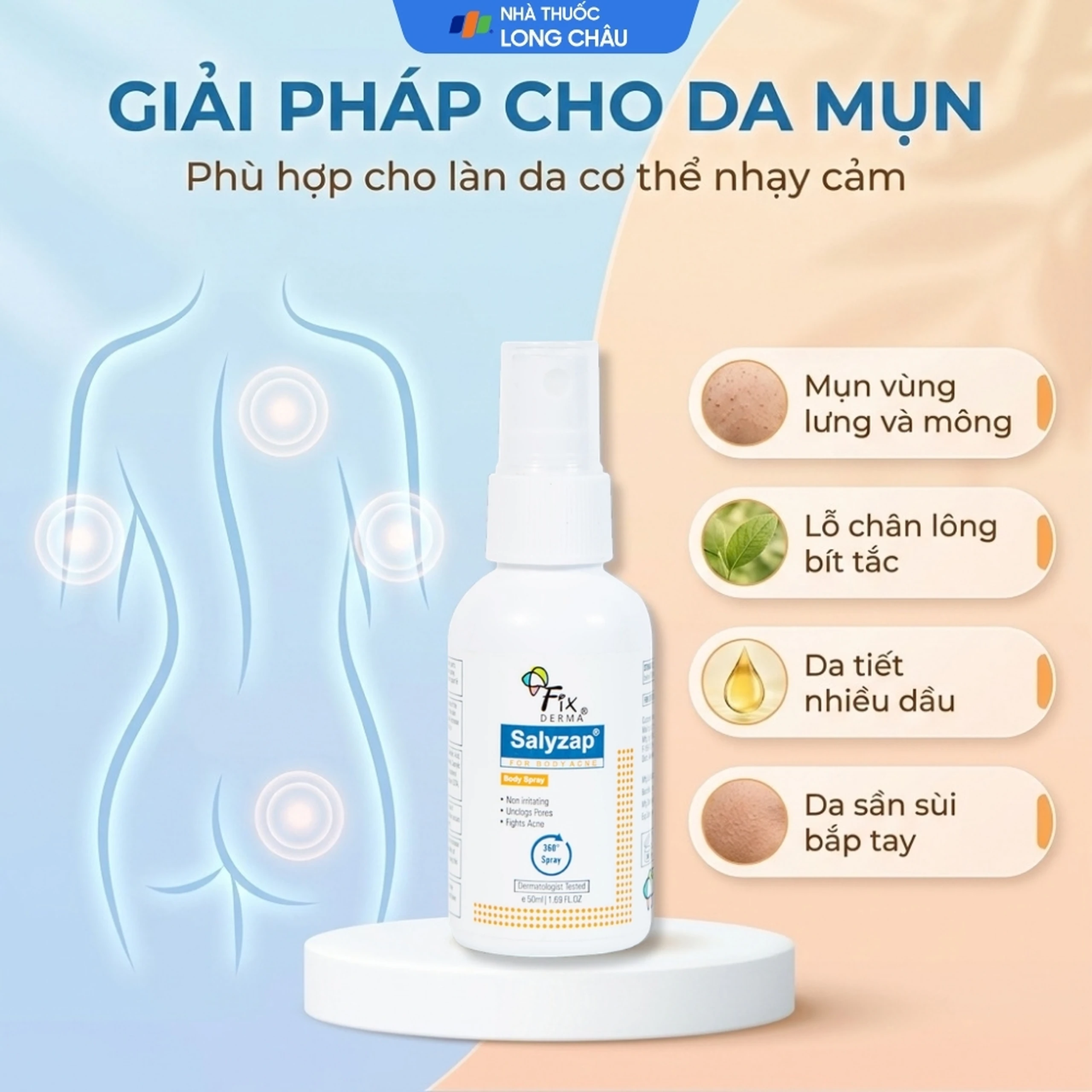 Xịt mụn lưng Fixderma Salyzap 50ml 4