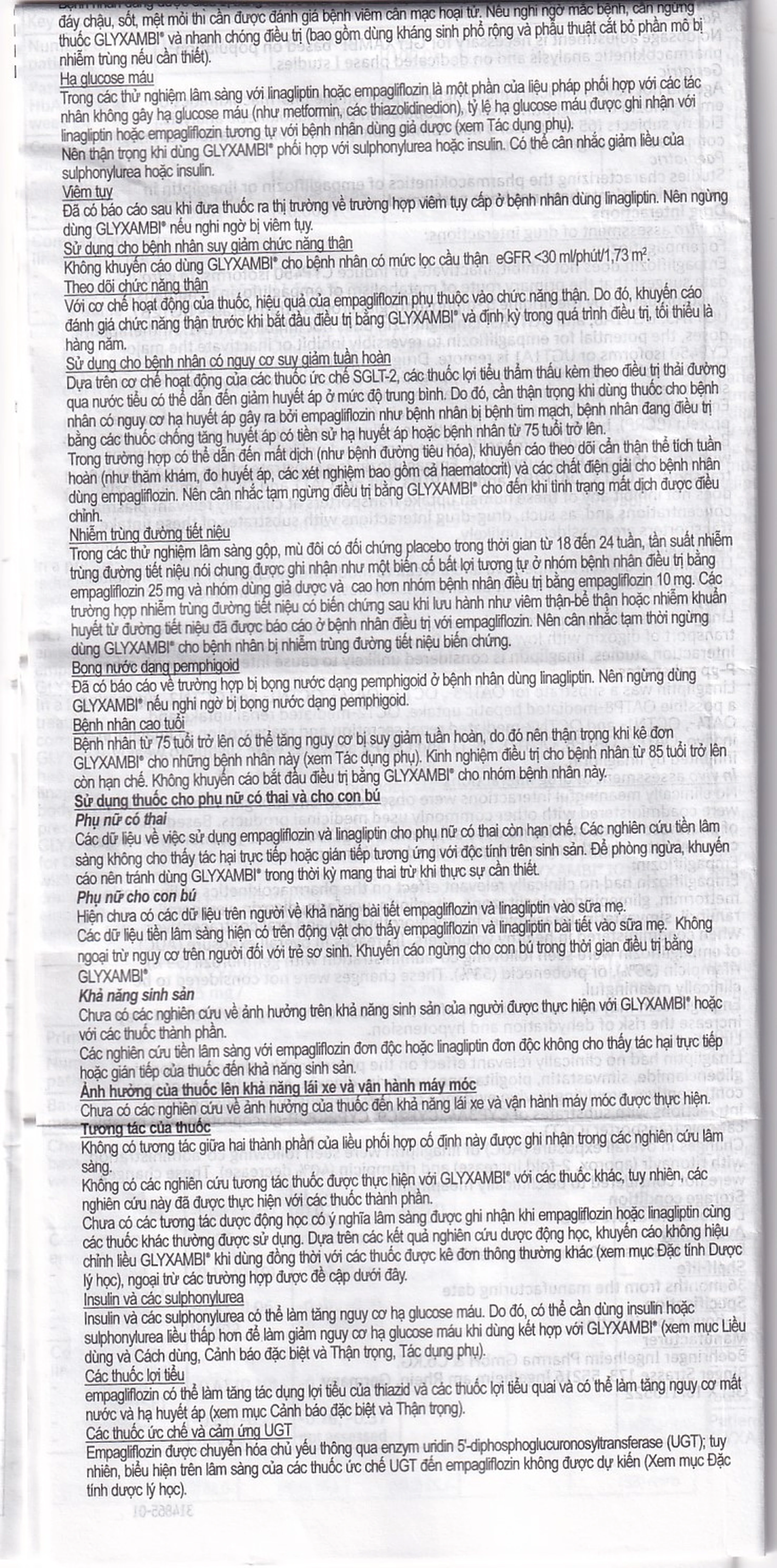 Thuốc Glyxambi 25mg/5mg Boehringer điều trị đái tháo đường típ 2 (3 vỉ x 10 viên)