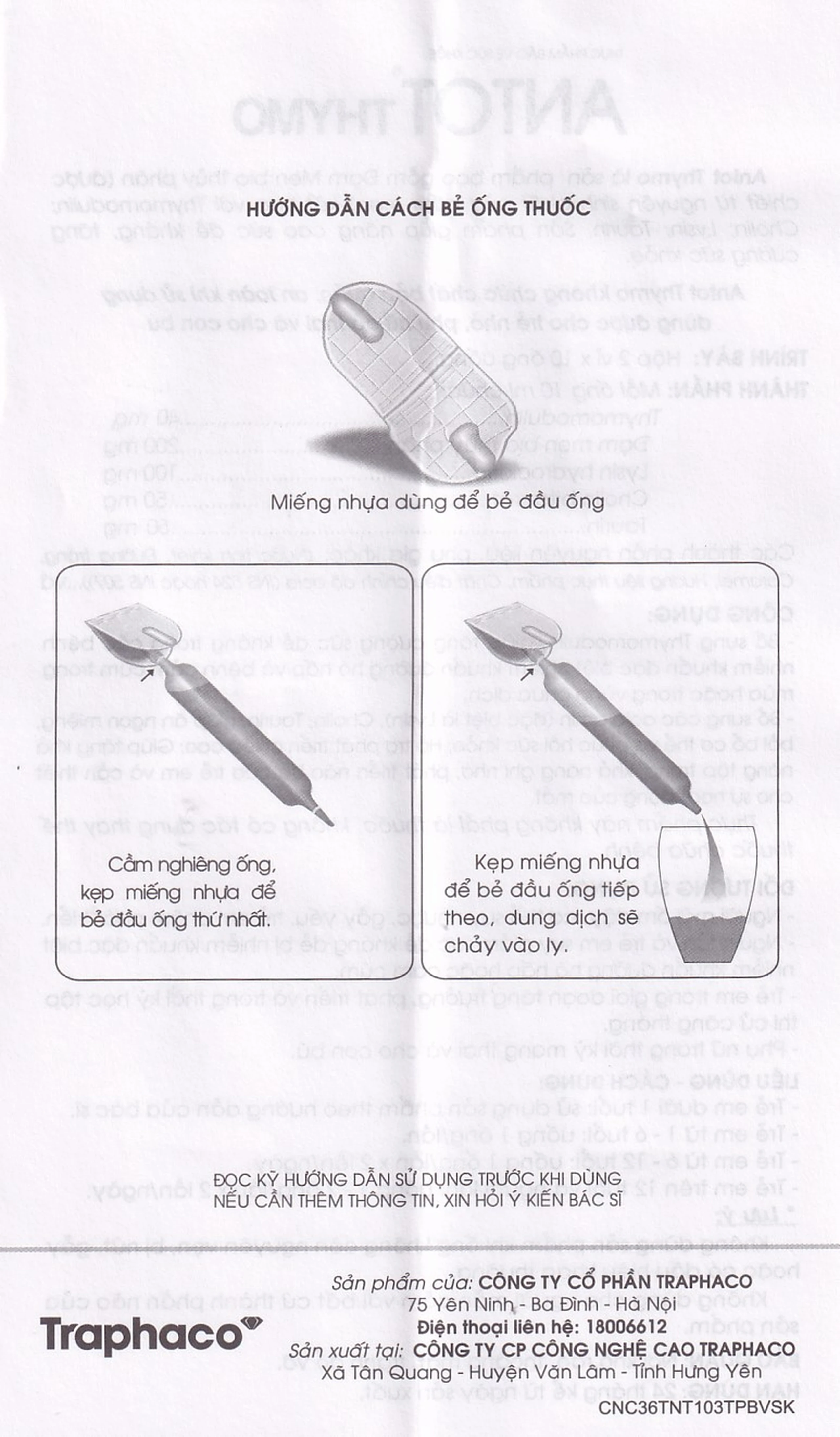 Dung dịch giúp ăn ngon miệng Antot Thymo Traphaco (2 vỉ x 10 ống)