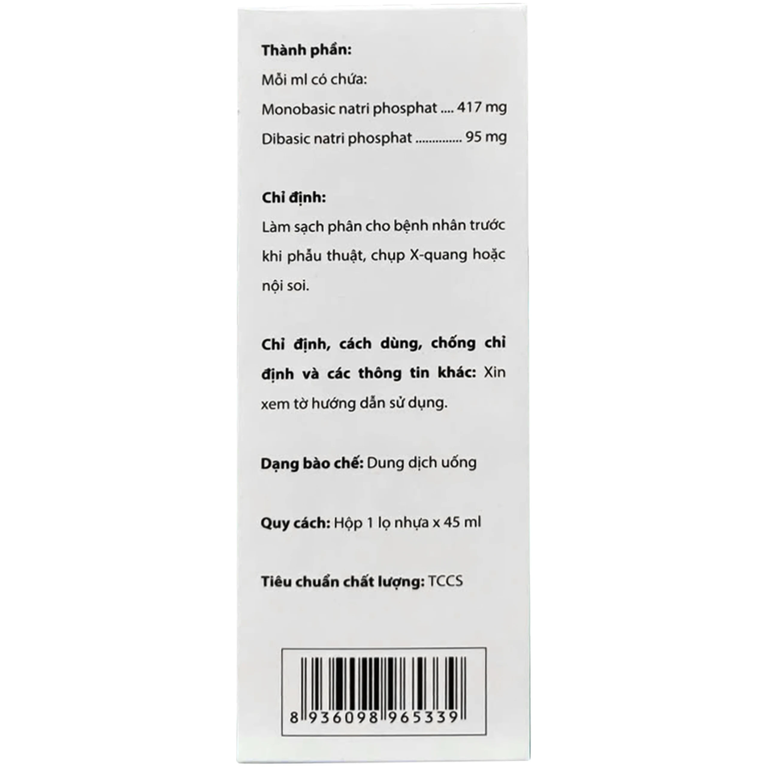 Dung dịch Golistin-Soda CPC1 làm sạch phân trước khi phẫu thuật, chụp X-quang, nội soi (45ml) 3