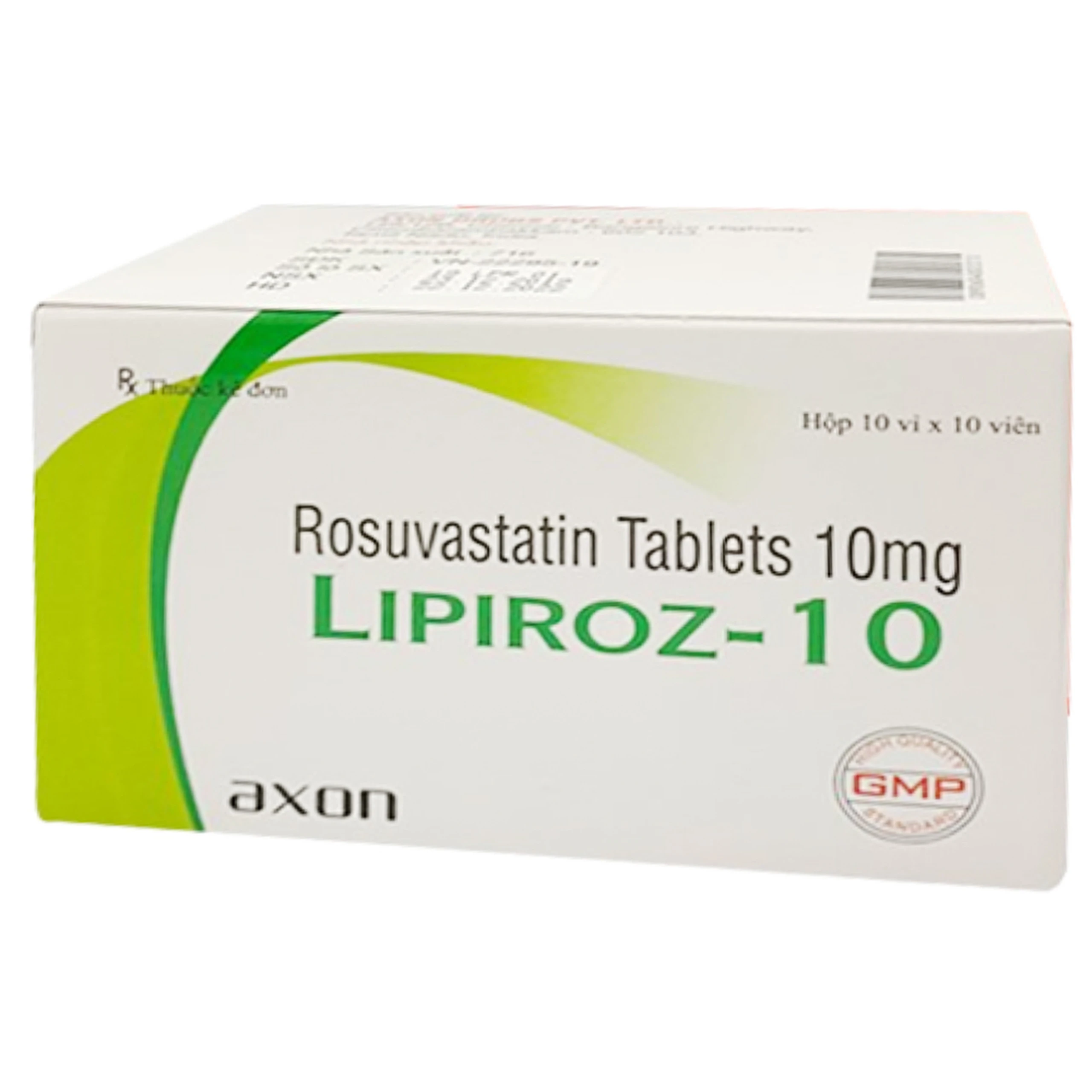 Thuốc Lipiroz-10 Axon điều trị tăng cholesterol máu và phòng ngừa tim mạch (10 vỉ x 10 viên) 1
