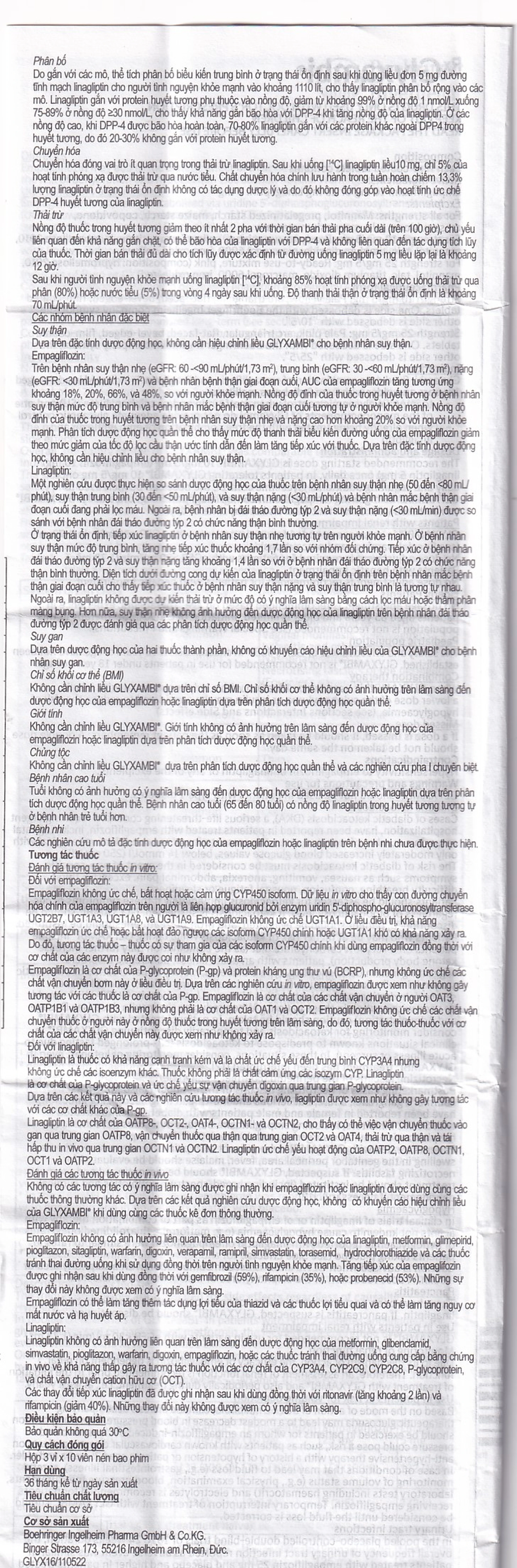 Thuốc Glyxambi 25mg/5mg Boehringer điều trị đái tháo đường típ 2 (3 vỉ x 10 viên)