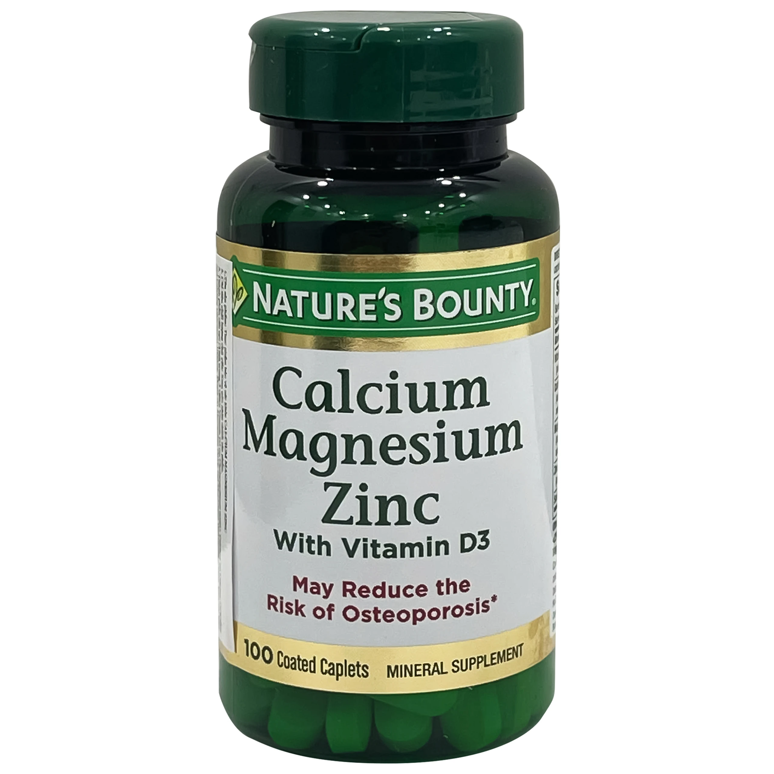 Viên uống giúp xương chắc khỏe, duy trì sức khoẻ hệ xương Calcium Magnesium Zinc Nature's Bounty (100 viên)