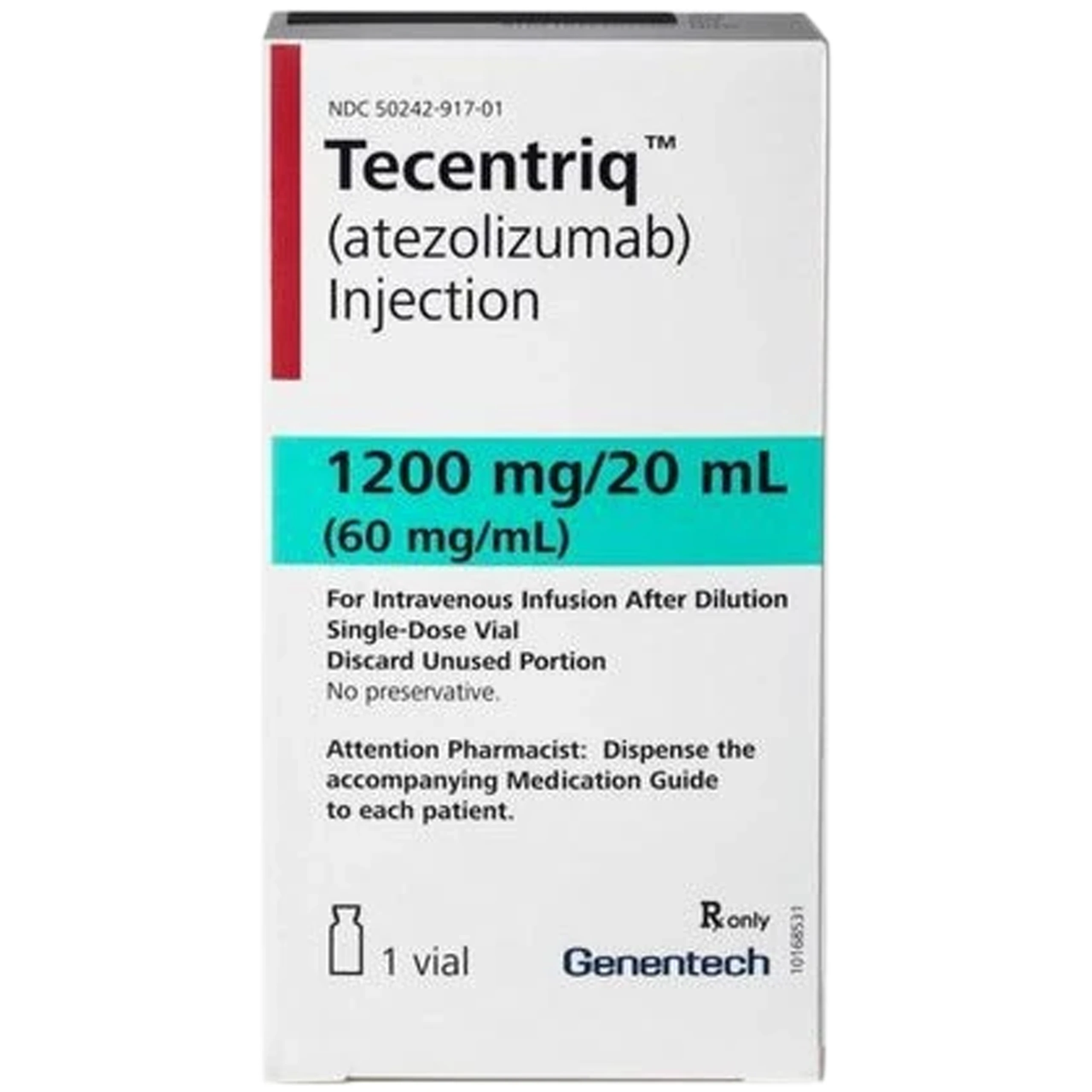 Thuốc Tecentriq 1200mg Roche điều trị ung thư phổi, ung thư biểu mô tế bào gan (20ml)