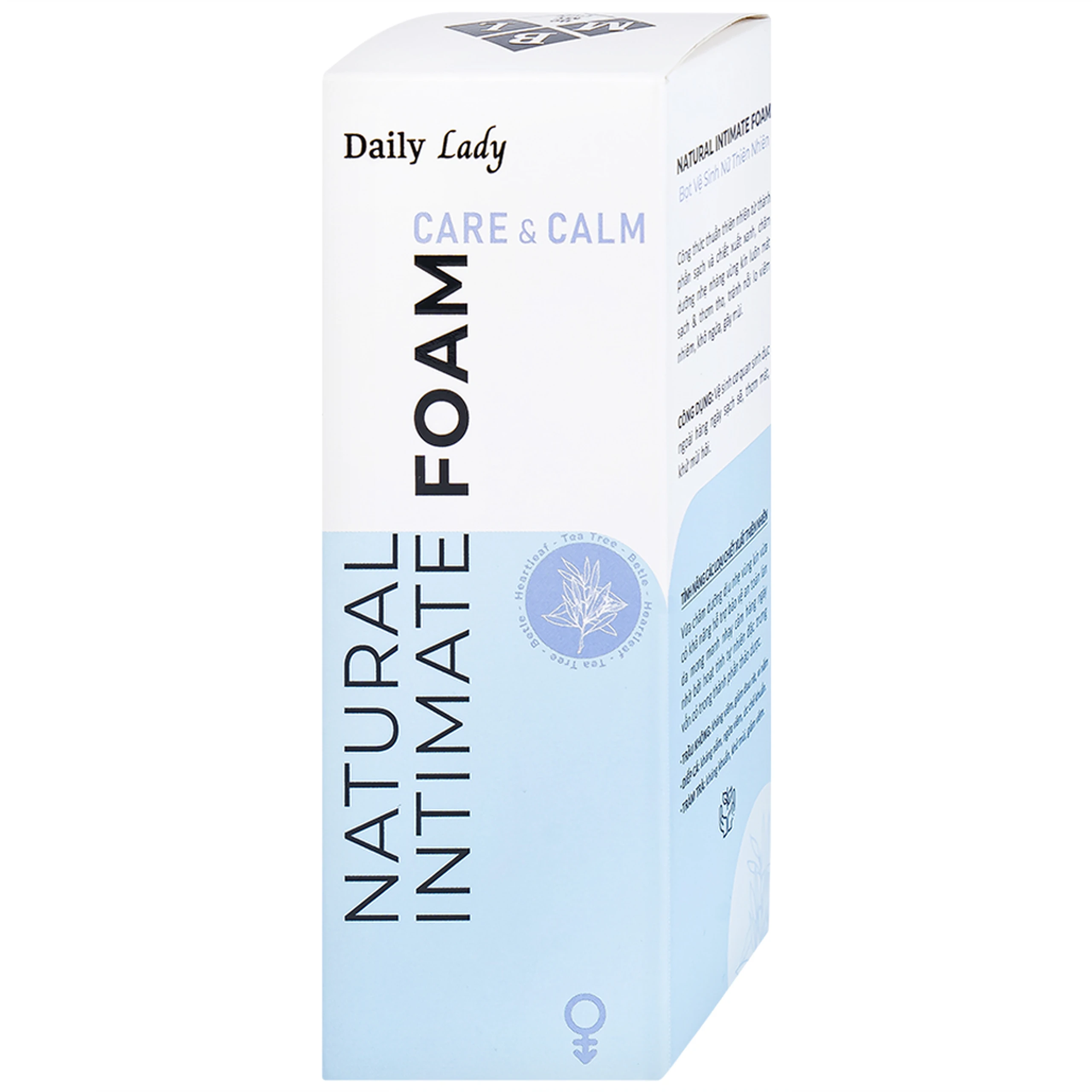 Dung dịch vệ sinh phụ nữ dạng bọt Daily Lady Care và Calm kháng viêm, giảm đau rát (100ml)
