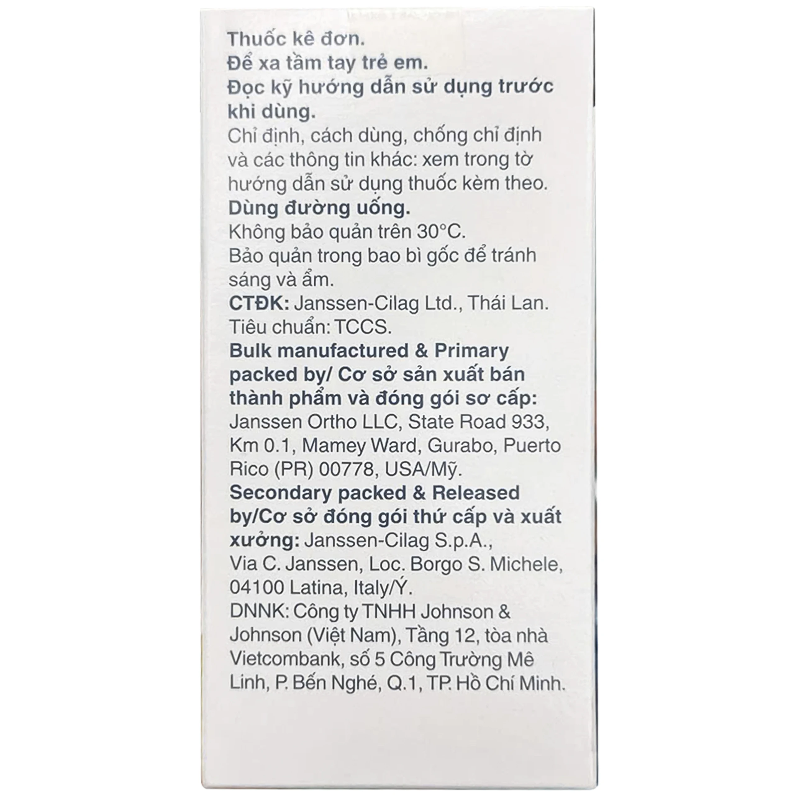 Thuốc Erleada 60mg Janssen điều trị các bệnh lý về ung thư tuyến tiền liệt (120 viên)