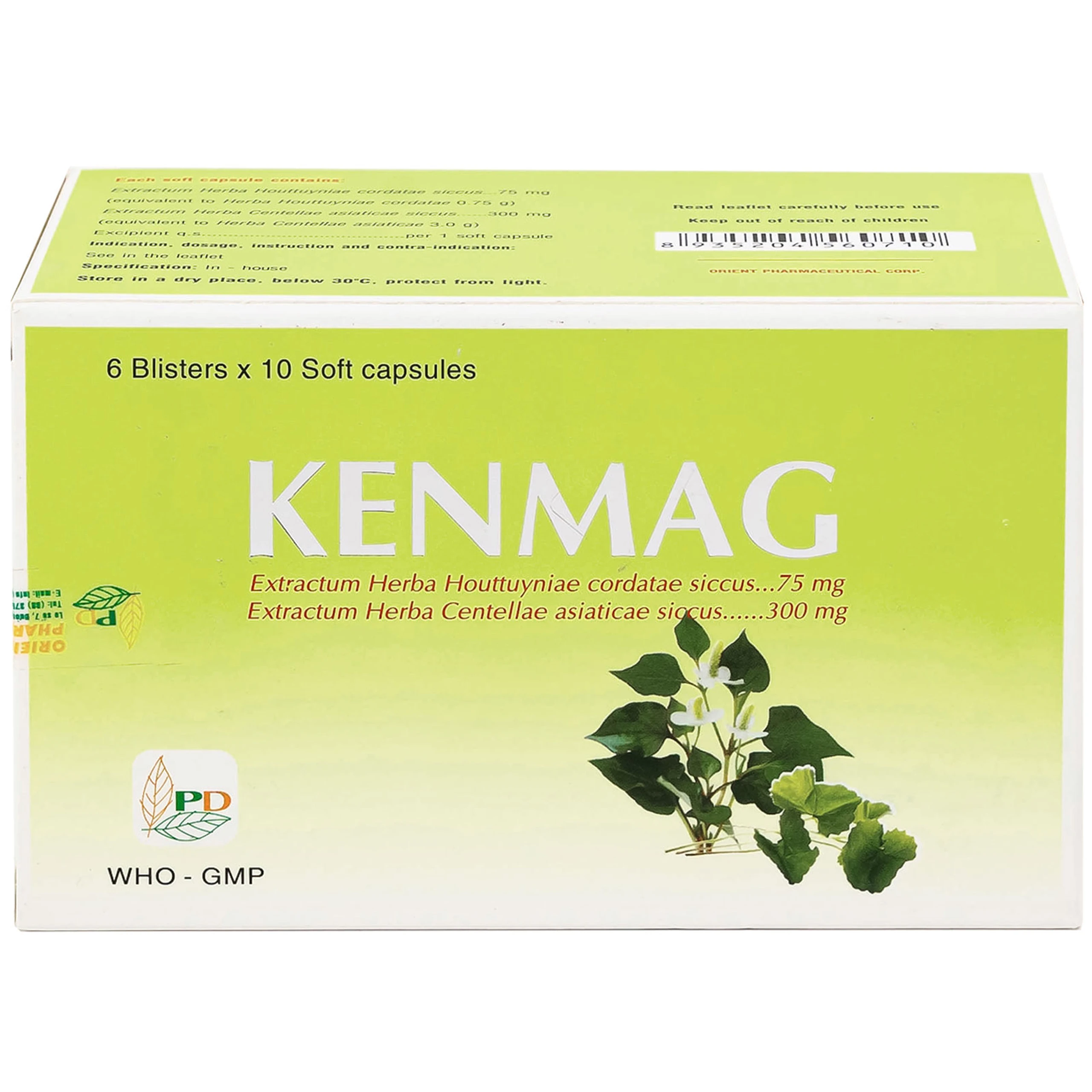 Thuốc Kenmag GMP phòng và hỗ trợ điều trị táo bón, giải nhiệt, thông tiểu (6 vỉ x 10 viên)