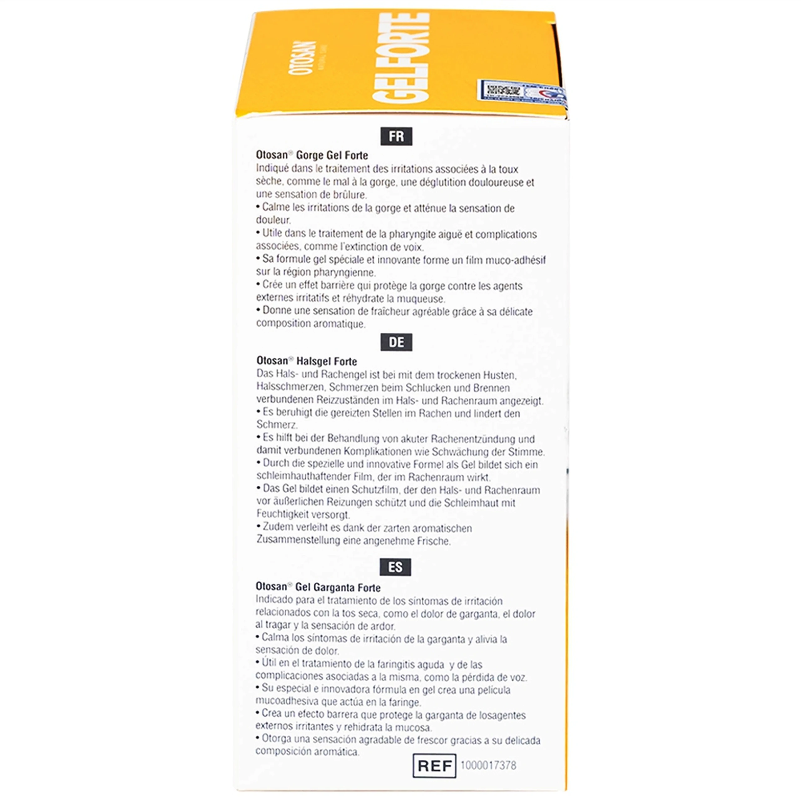 Gel ngậm họng Otosan Throat Gel Forte 14 gói x 10ml hỗ trợ điều trị viêm họng cấp tính