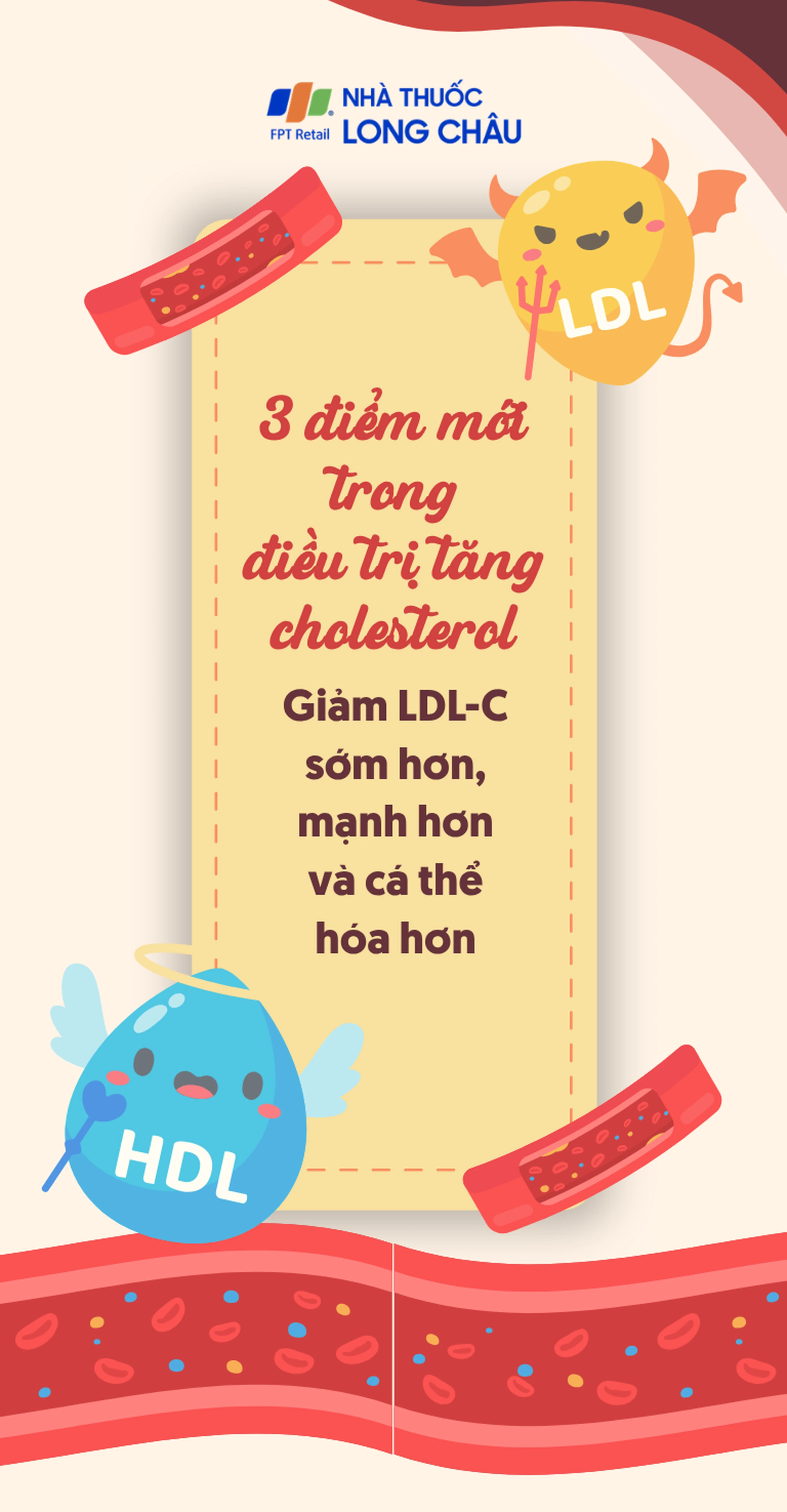 3 điểm mới trong điều trị tăng cholesterol: Giảm LDL-C sớm hơn, mạnh hơn và cá thể hóa hơn mobile