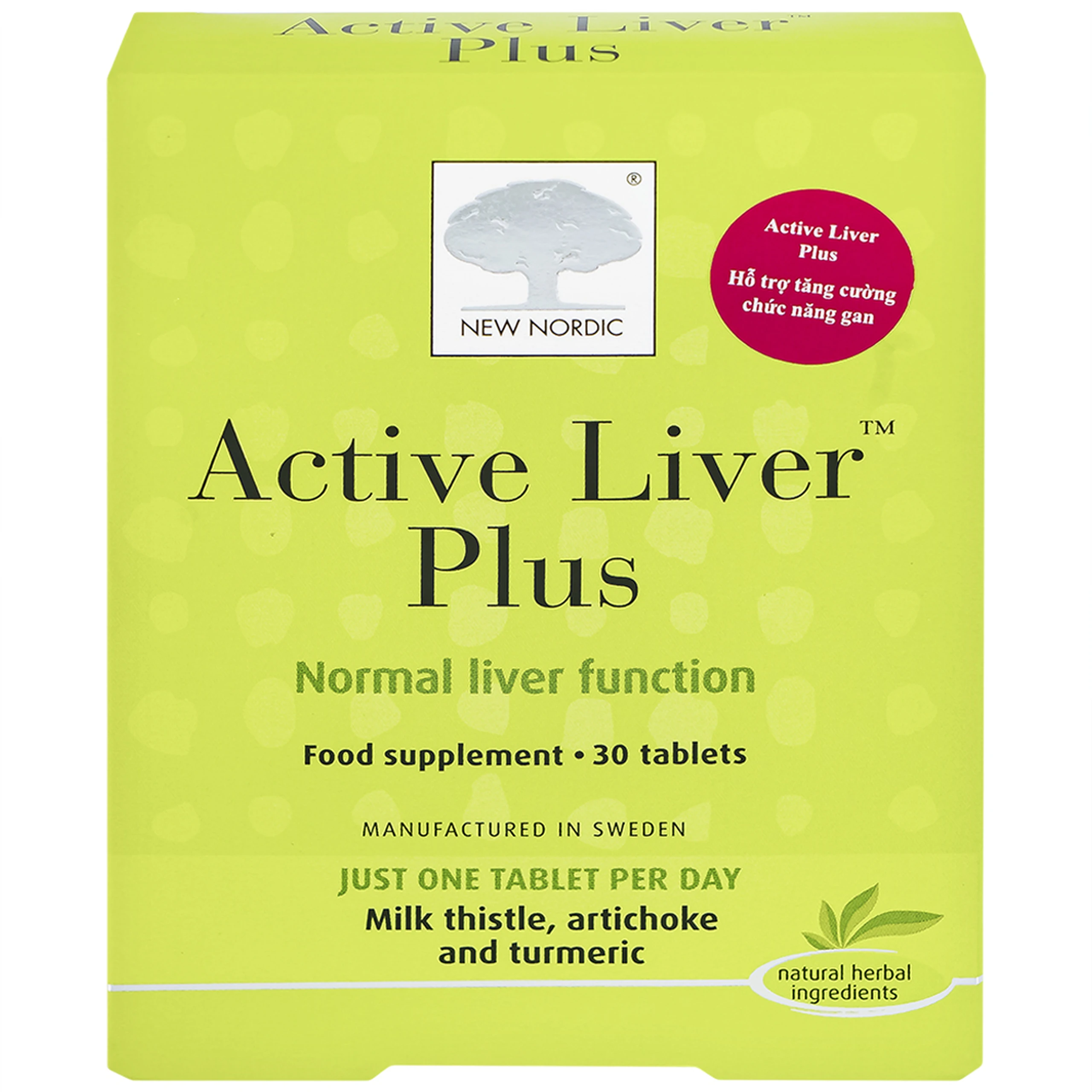 Viên uống hỗ trợ giải độc gan, tăng cường chức năng gan Active Liver Plus New Nordic (2 vỉ x 15 viên)