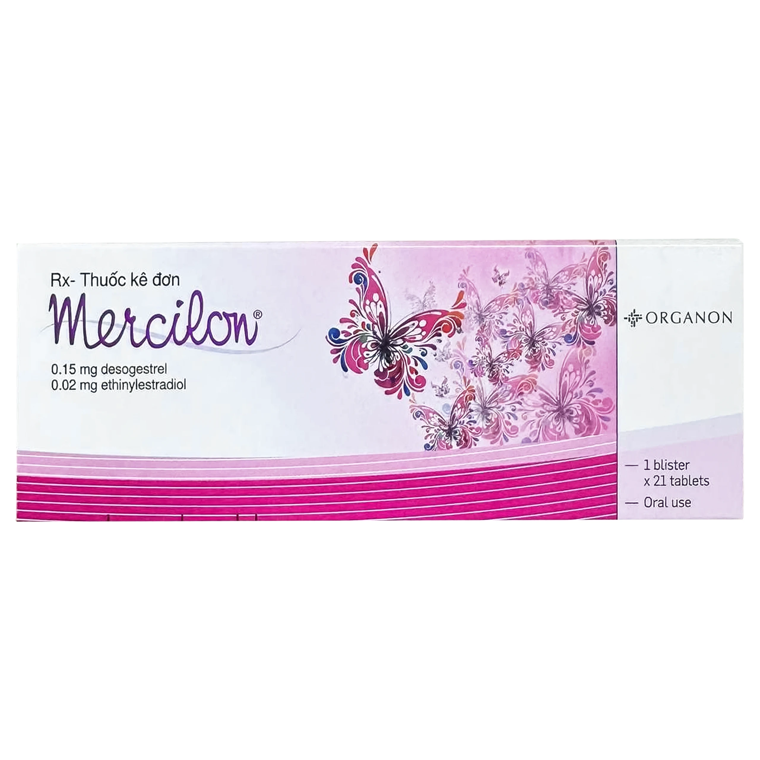 Thuốc Mercilon Organon hỗ trợ tránh thai (1 vỉ x 21 viên)