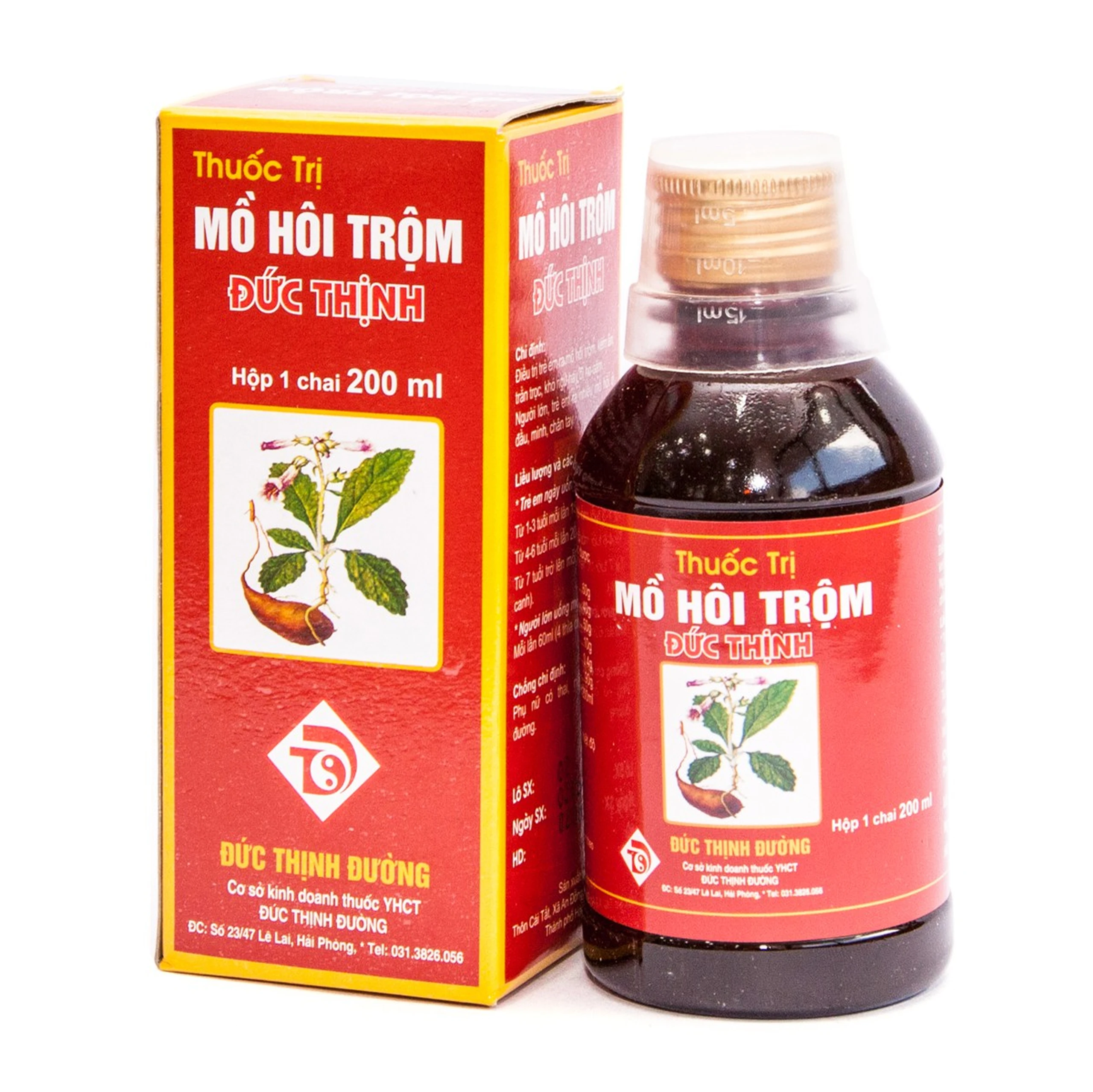 Thuốc trị mồ hôi trộm Đức Thịnh đặc trị ra mồ hôi trộm, kém ăn, khó ngủ (200ml)
