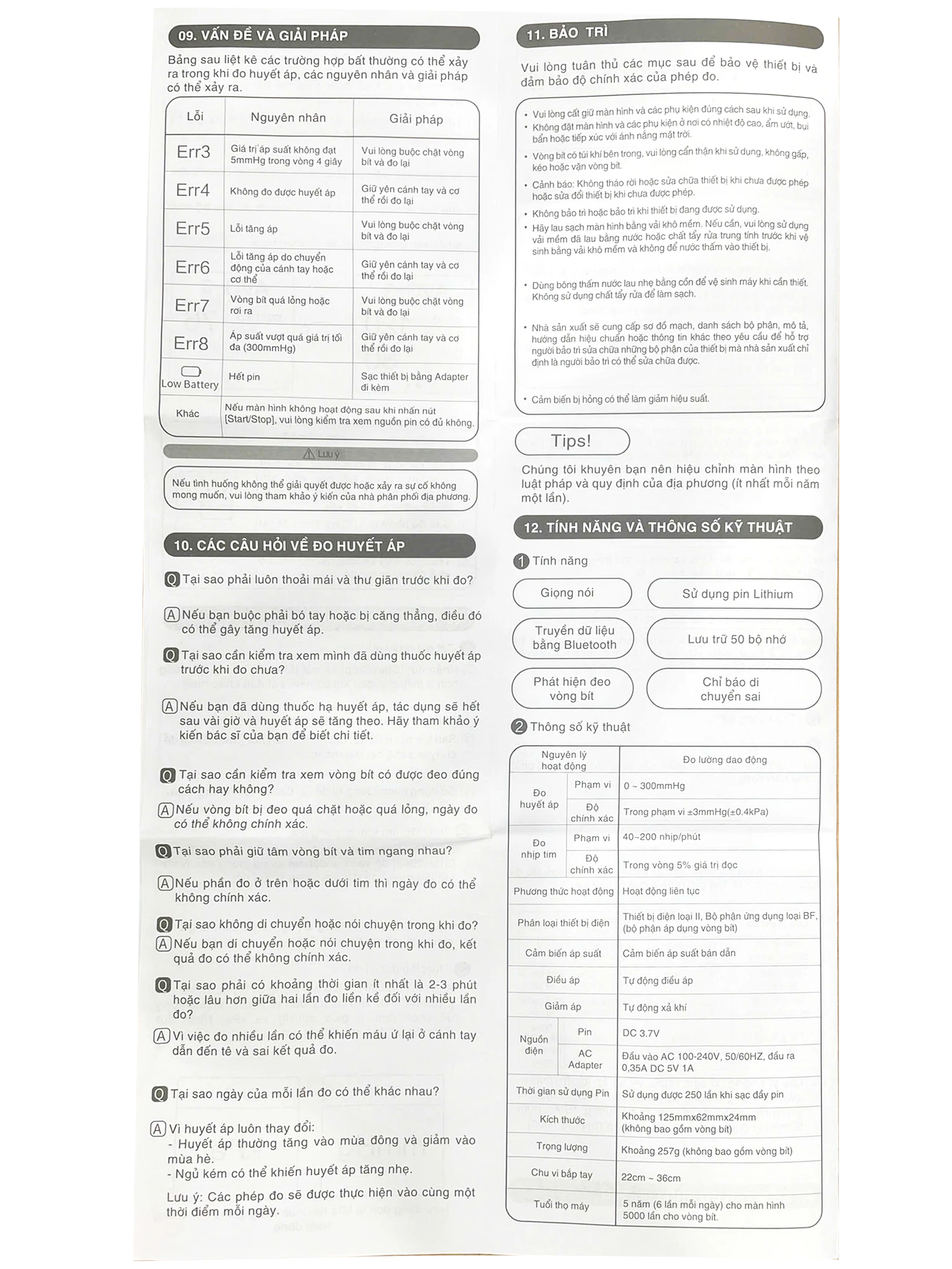 Máy đo huyết áp bắp tay cao cấp không dây Yuwell YE630CR hỗ trợ đo huyết áp, nhịp tim