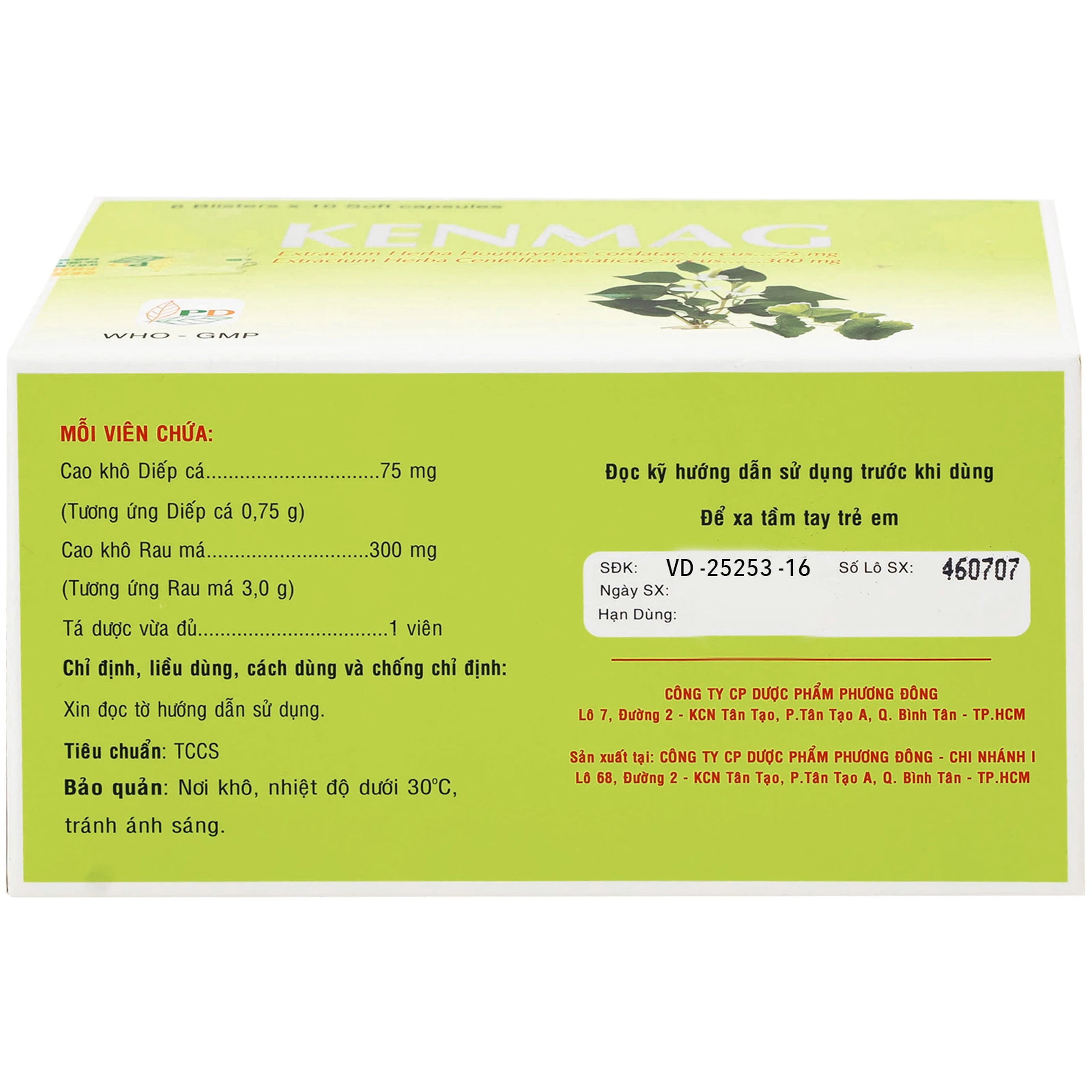 Thuốc Kenmag GMP phòng và hỗ trợ điều trị táo bón, giải nhiệt, thông tiểu (6 vỉ x 10 viên)