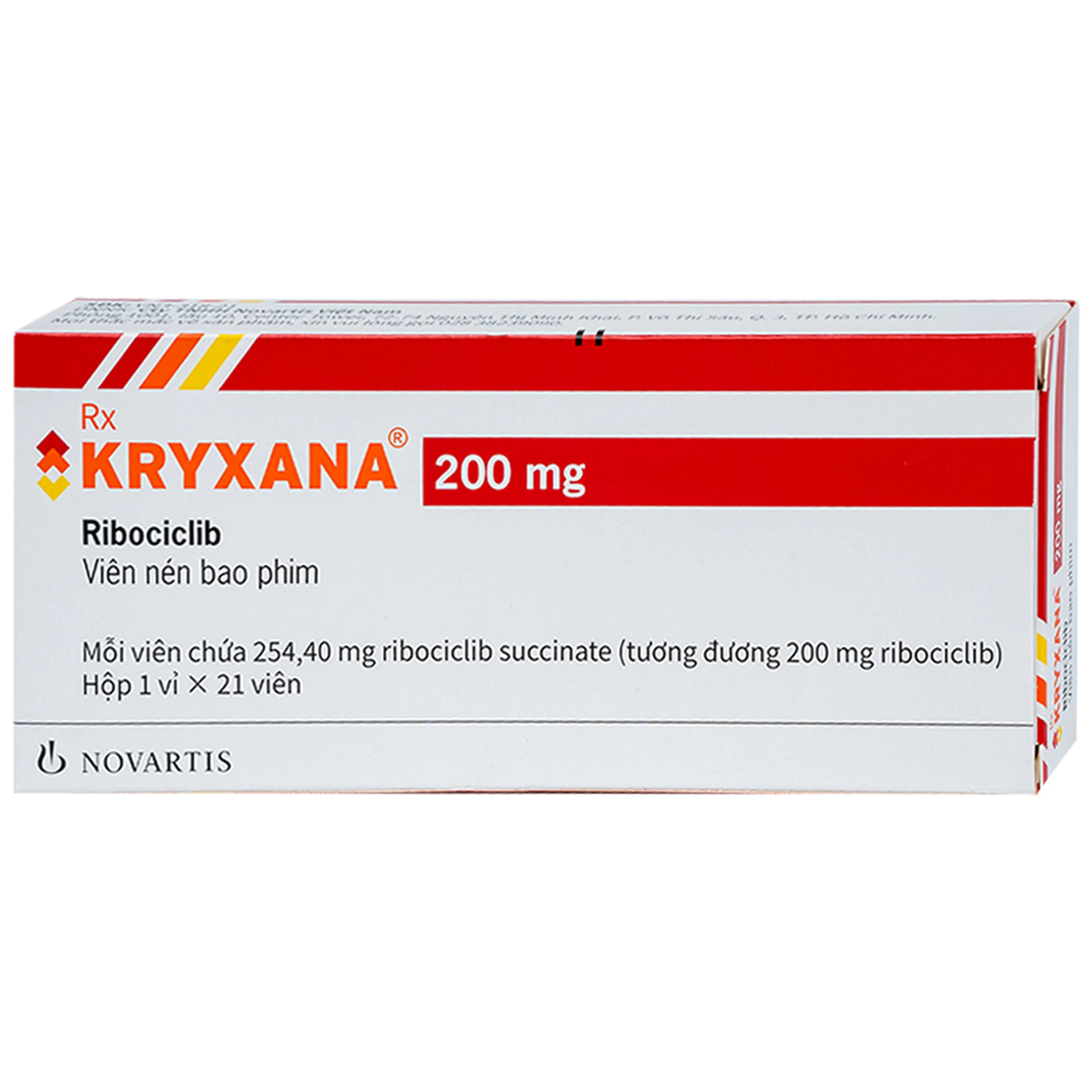 Thuốc Kryxana 200mg Novartis điều trị ung thư vú tiến triển hoặc di căn (1 vỉ x 21 viên)