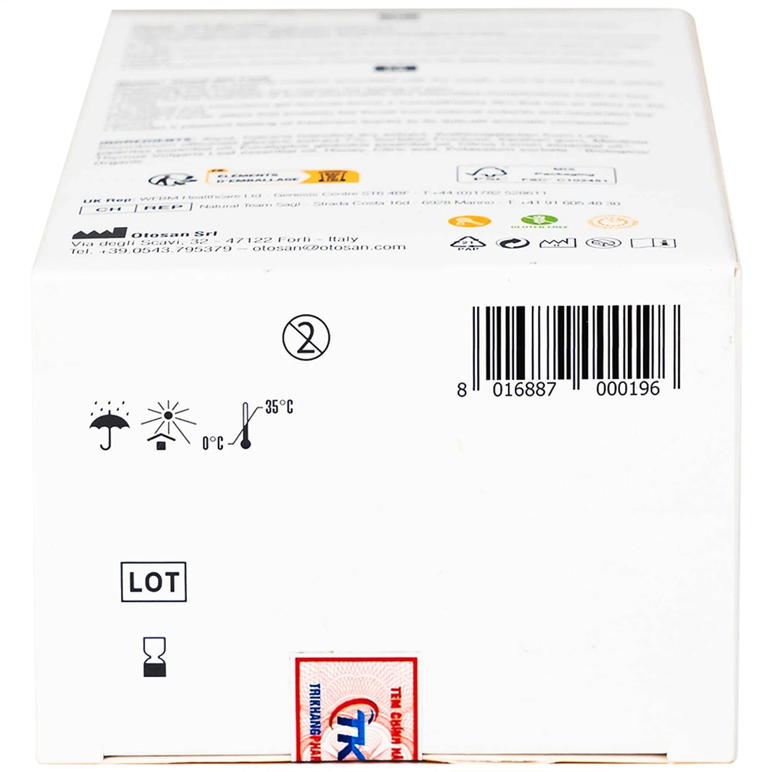 Gel ngậm họng Otosan Throat Gel Forte 14 gói x 10ml hỗ trợ điều trị viêm họng cấp tính