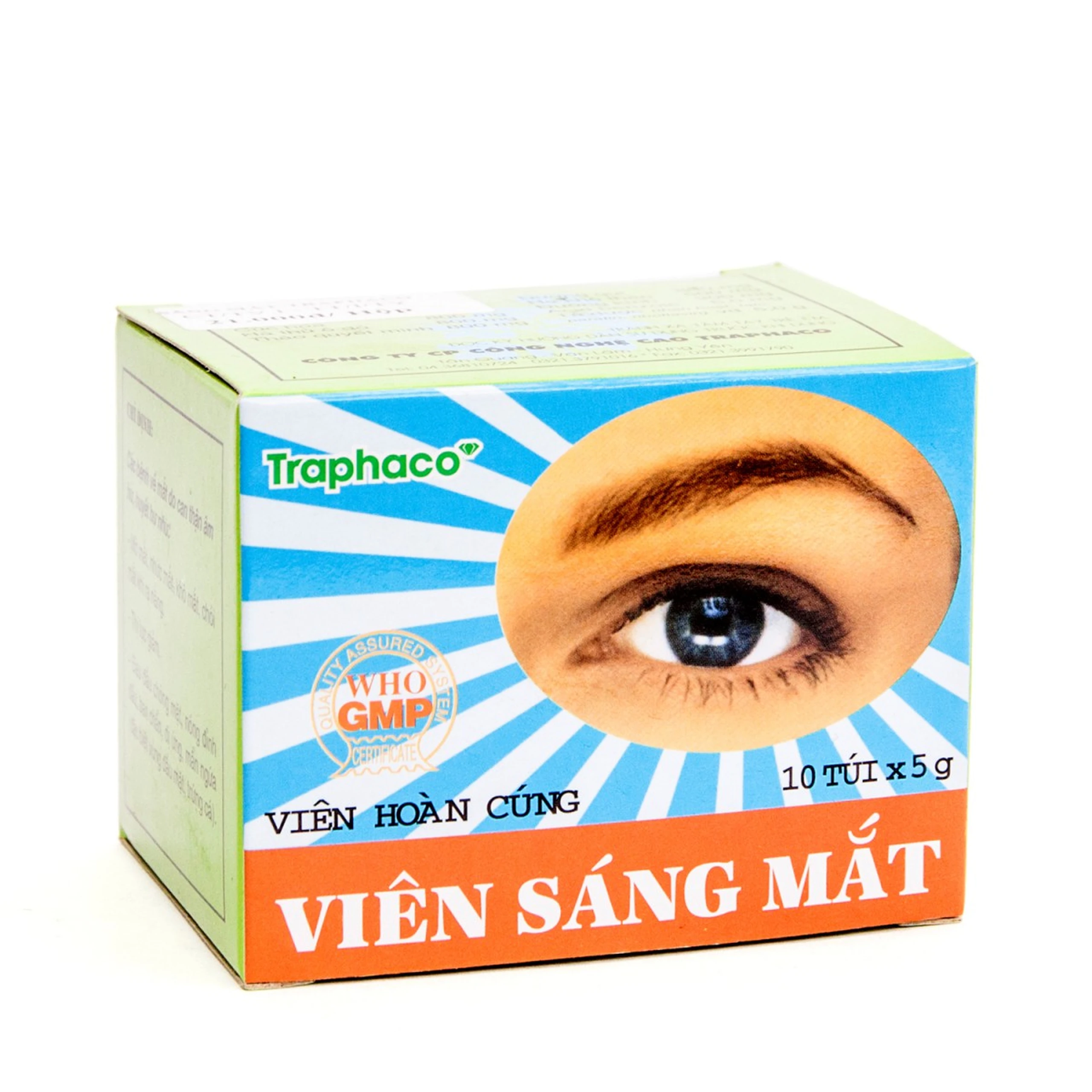 Viên Sáng Mắt Traphaco điều trị mờ mắt, nhức mắt, khô mắt (10 gói x 5g) 