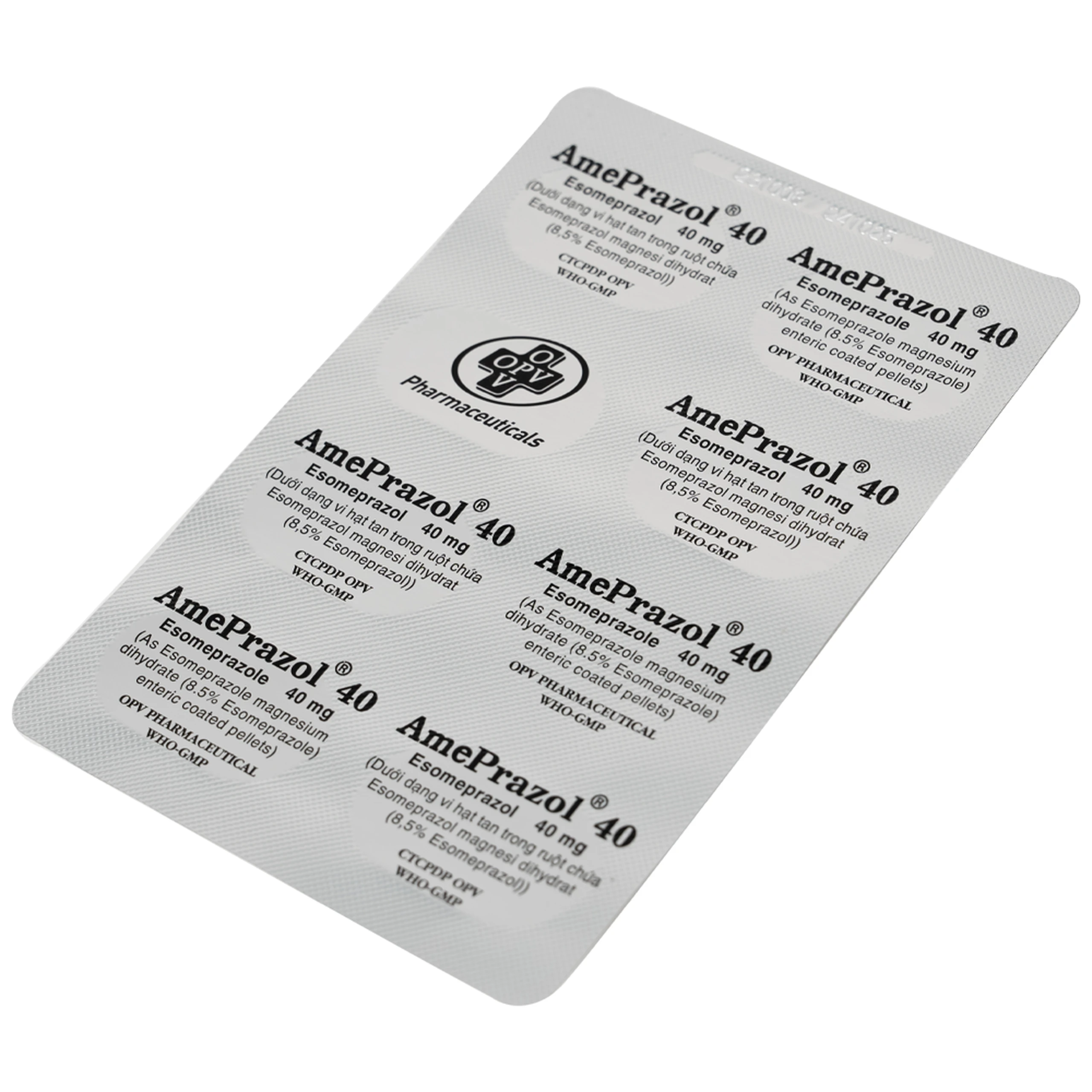 Thuốc AmePrazol 40mg OPV điều trị bệnh trào ngược dạ dày, thực quản (2 vỉ x 7 viên)