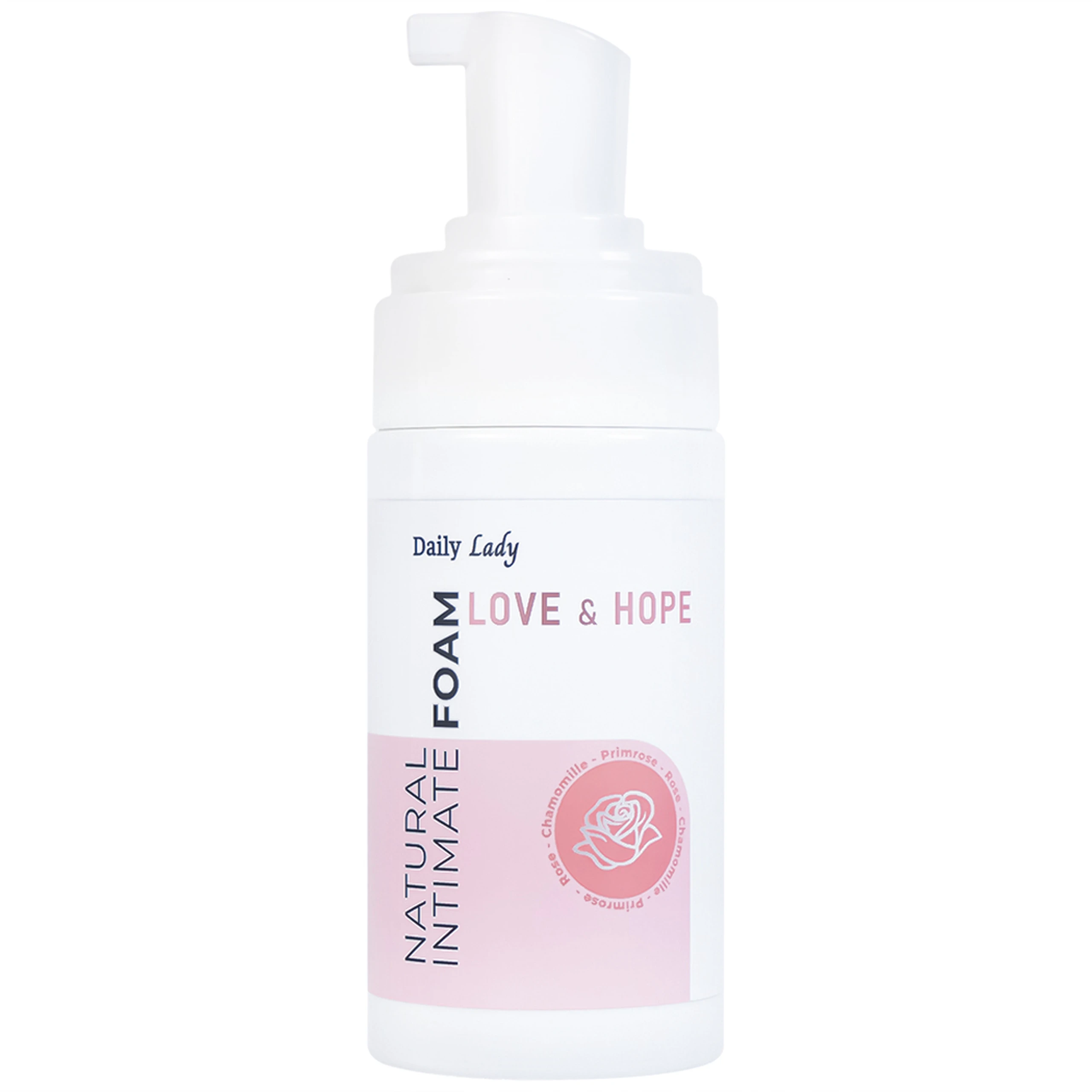 Dung dịch vệ sinh phụ nữ dạng bọt Daily Lady Love & Hope sáng hồng, kháng viêm (100ml)