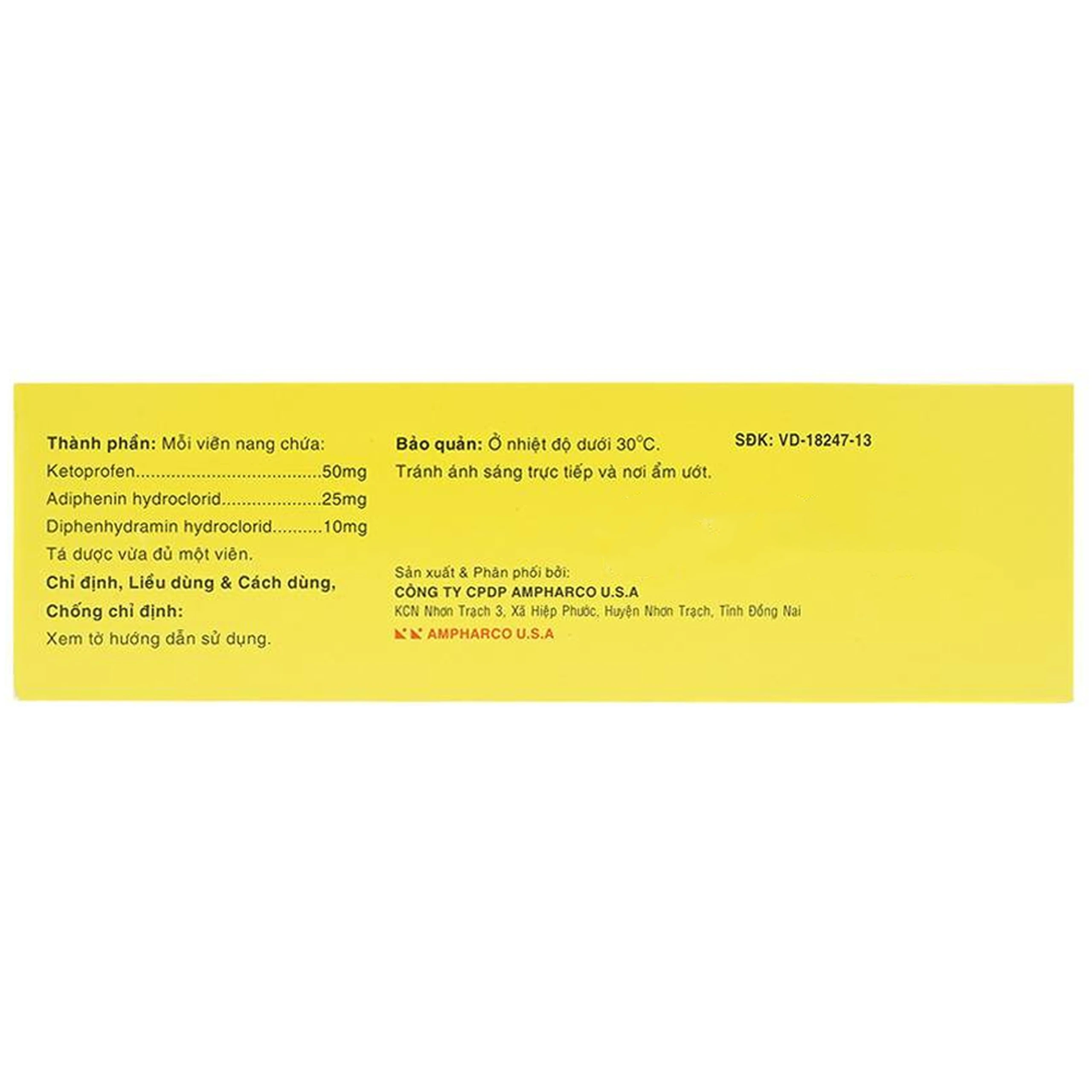 Viên nang cứng Nidal Ampharco giảm đau do co thắt cơ trơn, bàng quang (3 vỉ x 10 viên)