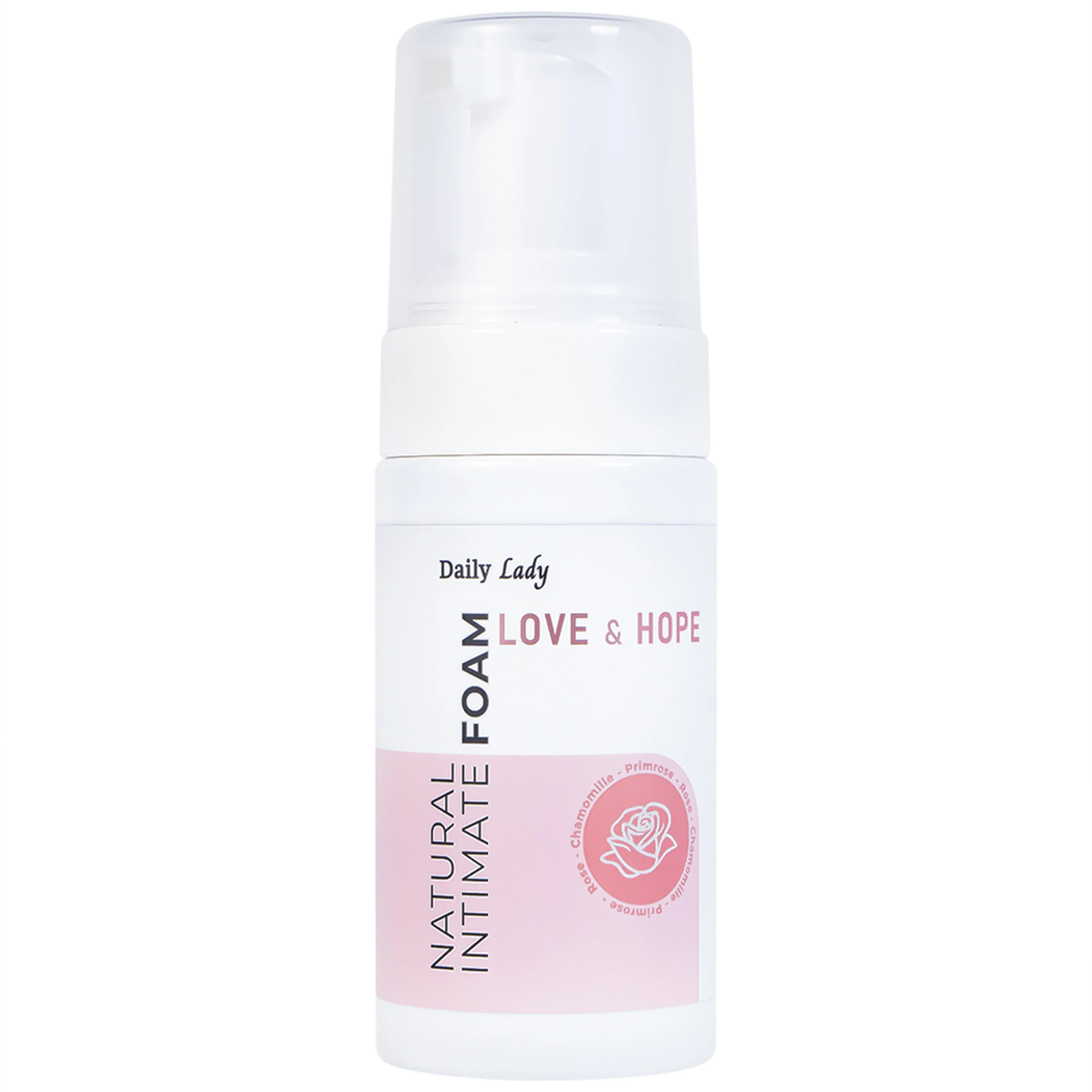 Dung dịch vệ sinh phụ nữ dạng bọt Daily Lady Love & Hope sáng hồng, kháng viêm (100ml)