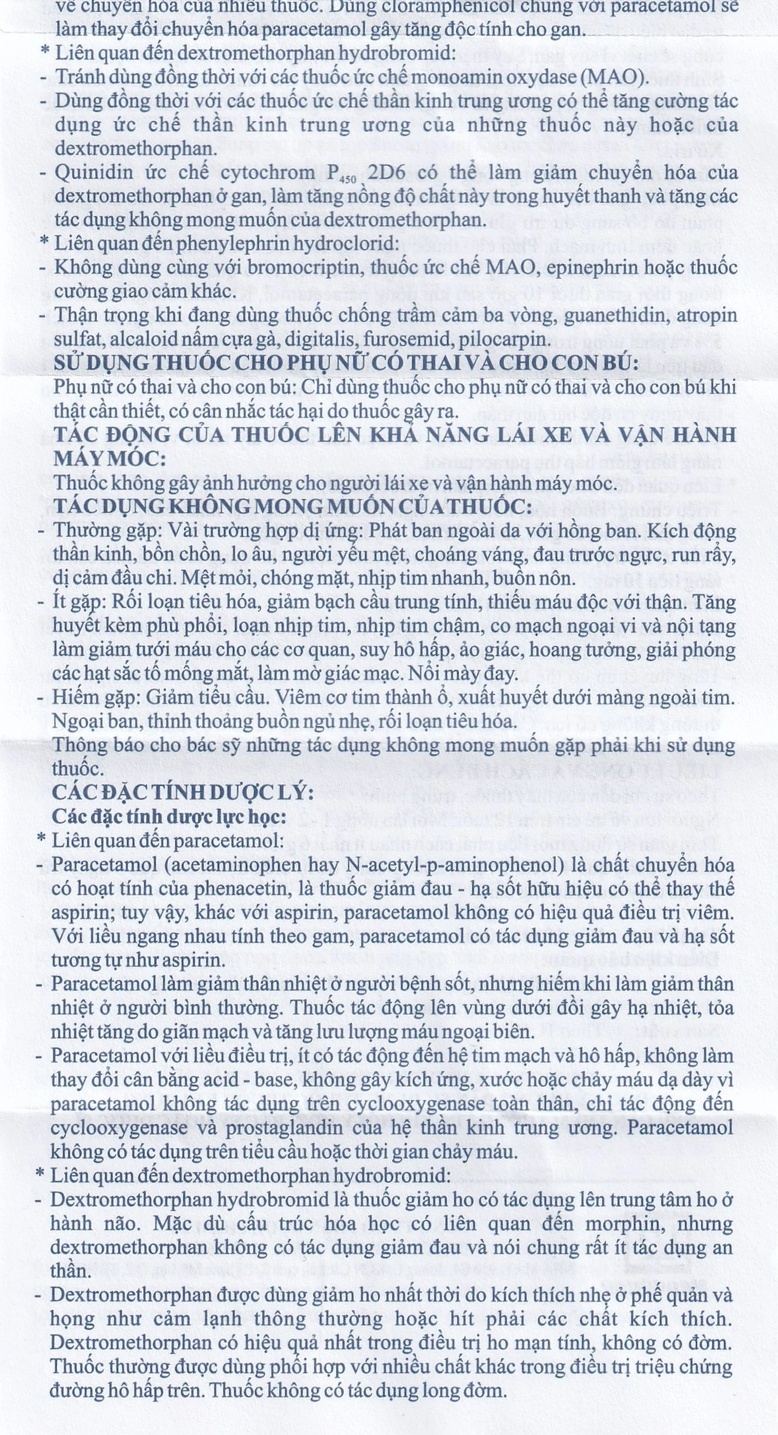 Thuốc Acemol Plus Nadyphar điều trị các triệu chứng của cảm cúm và cảm lạnh cho người lớn và trẻ em trên 12 tuổi (10 vỉ x 10 viên) 11