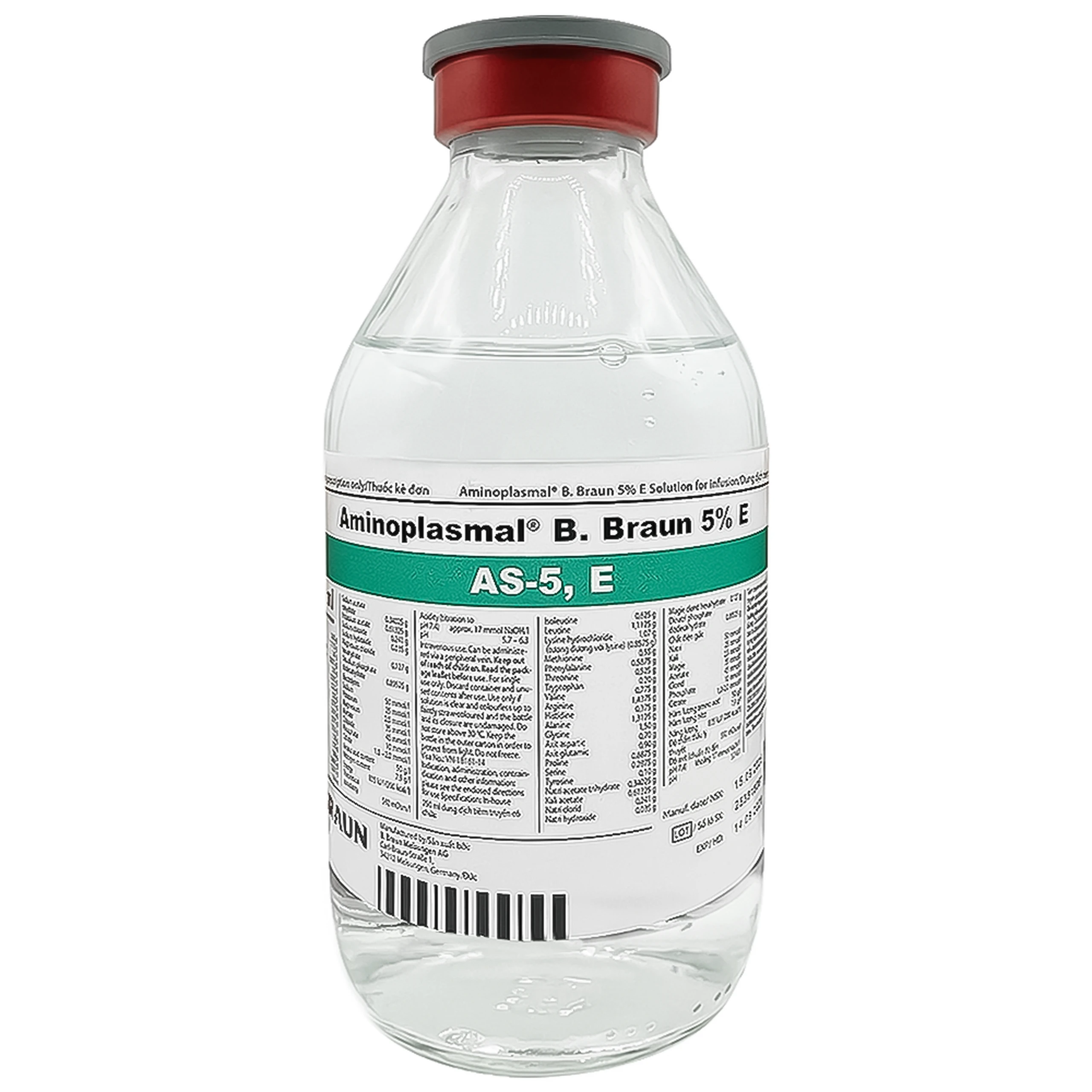 Dung dịch truyền tĩnh mạch Aminoplasmal 5% B.Braun cung cấp amino acid (250ml)