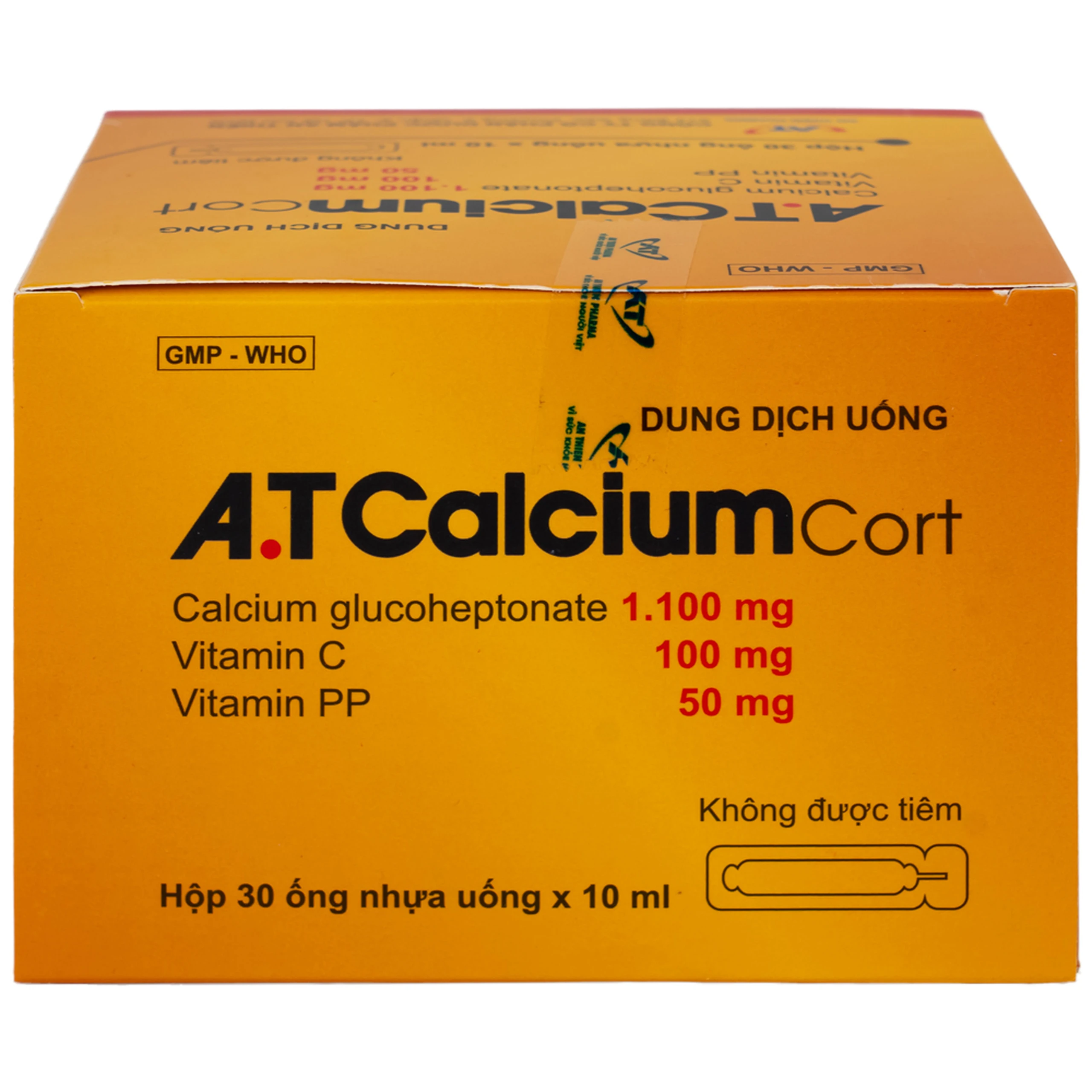 Dung dịch uống A.T Calcium Cort An Thiên bổ sung vitamin và khoáng chất cho cơ thể (30 ống x 10ml) 7