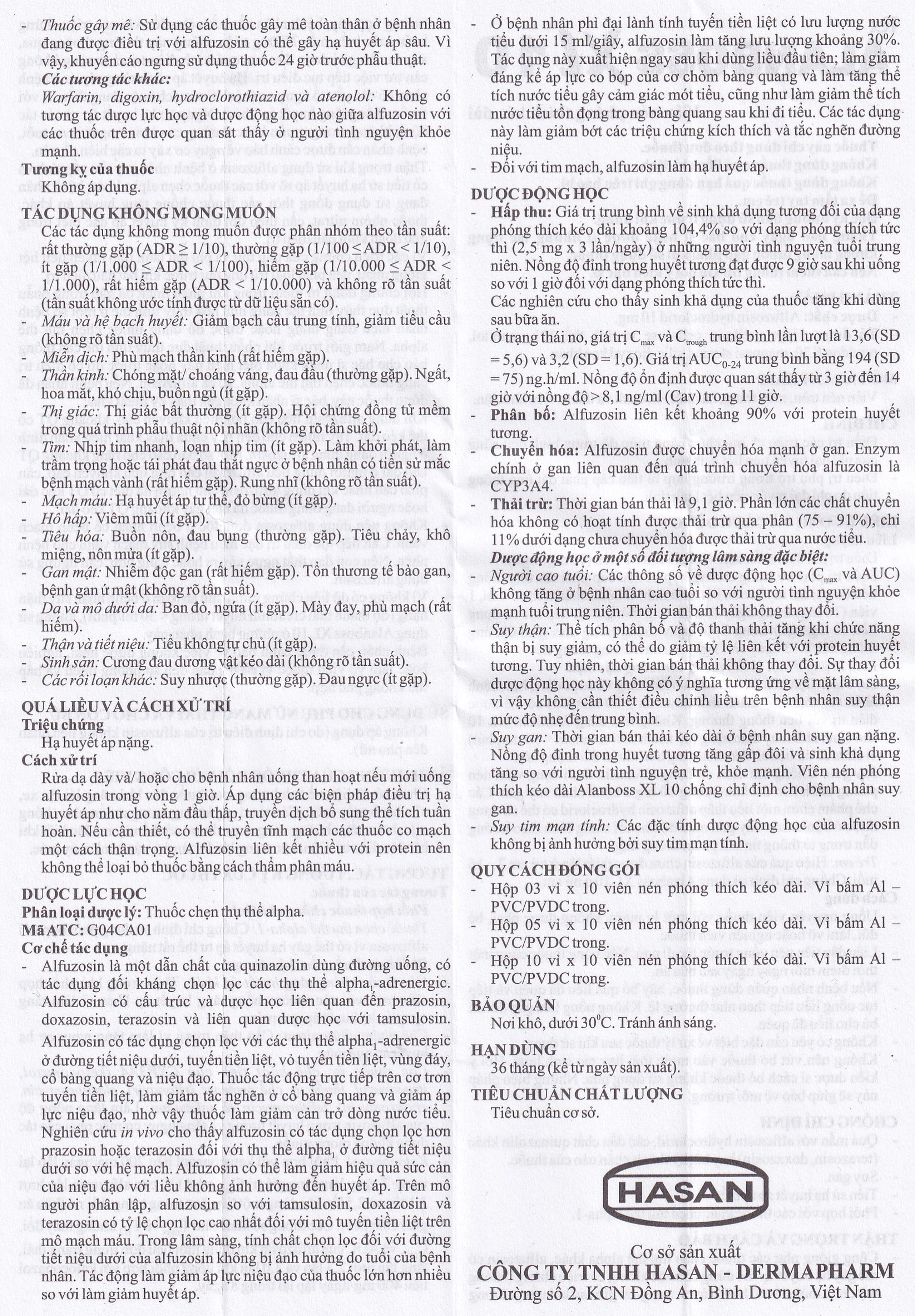 Thuốc AlanBoss XL 10 Hasan điều trị các triệu chứng của phì đại tuyến tiền liệt lành tính (3 vỉ x 10 viên)