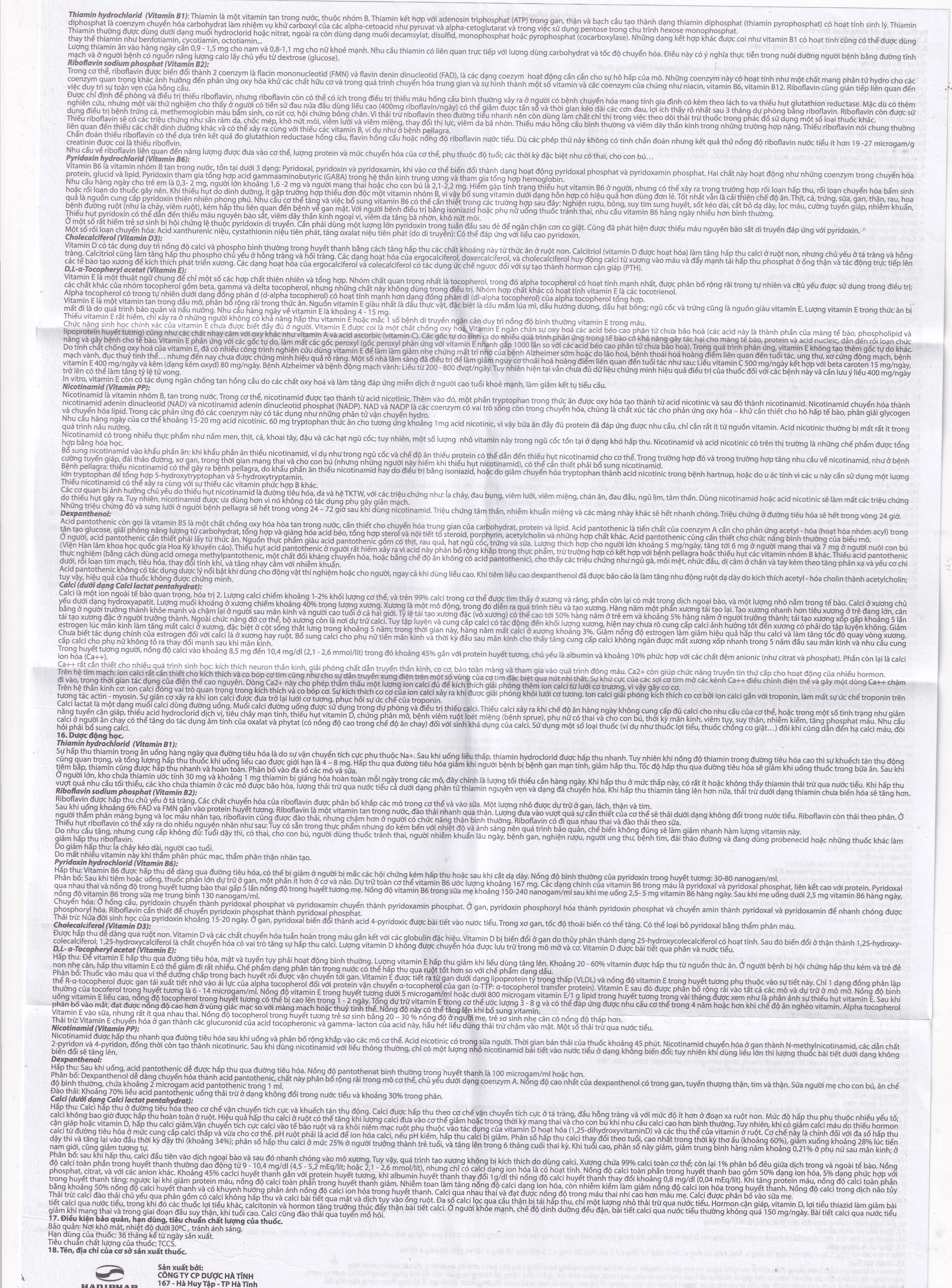 Thuốc Alphavimin 10ml Hadiphar bổ sung vitamin trong thời kỳ dưỡng bệnh, chế độ ăn đặc biệt (20 ống)