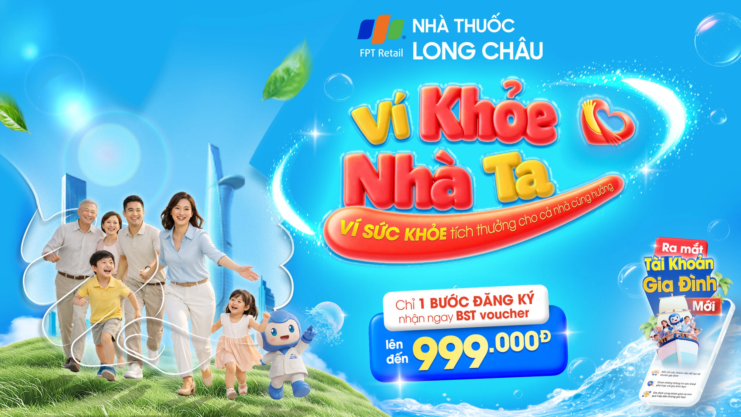 Lần đầu tiên tại Việt Nam: Long Châu ra mắt “Ví Khỏe Nhà Ta” – Ví sức khỏe tích thưởng cho cả nhà cùng hưởng
