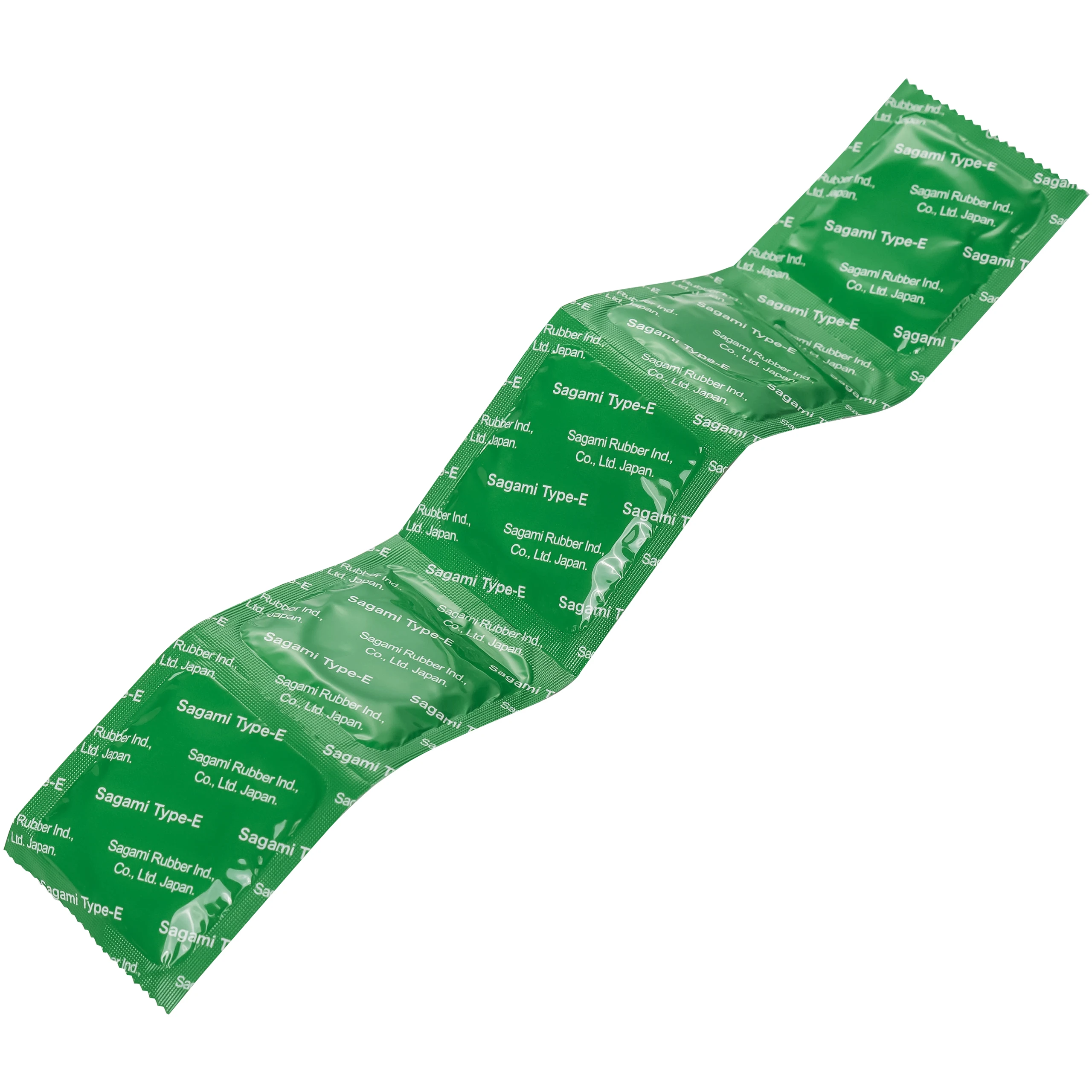 Bao cao su Sagami Type E màu xanh có gân gai phòng tránh thai và bệnh lây qua đường tình dục (5 cái)