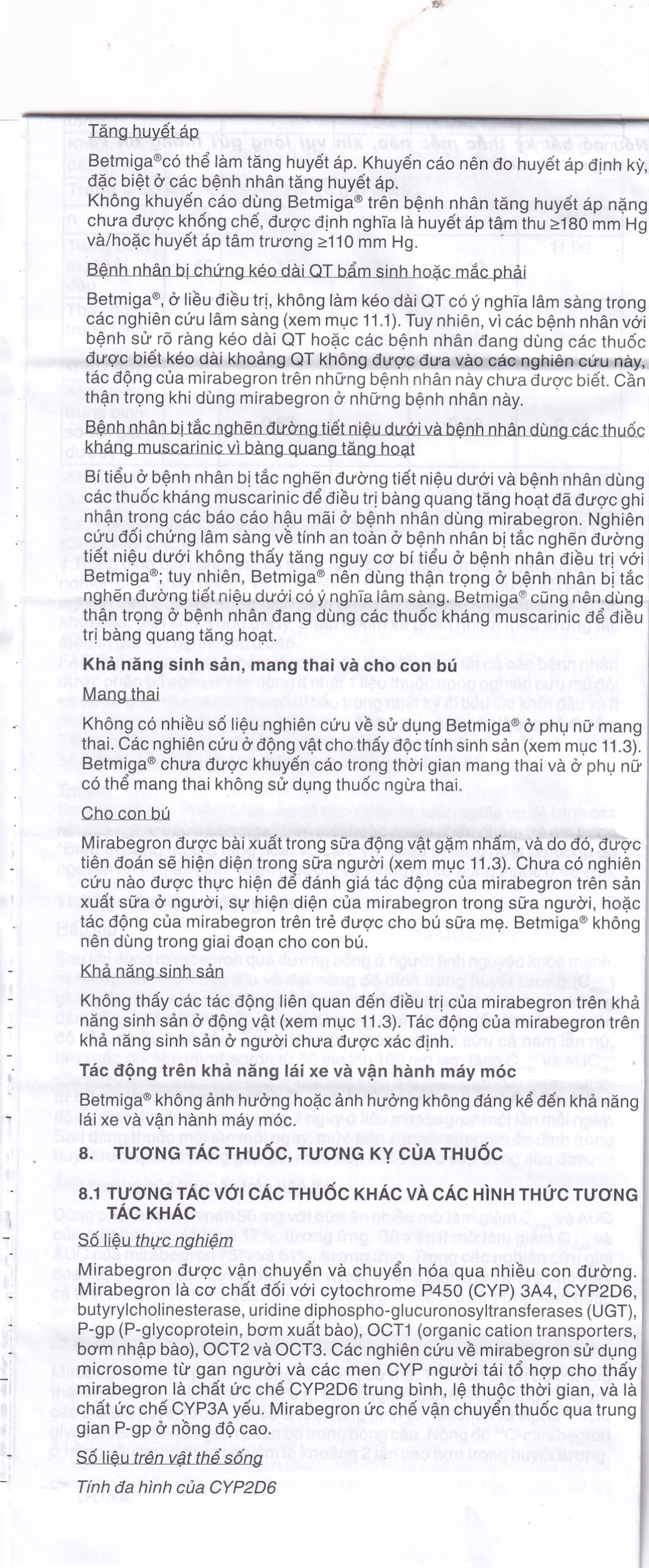 Thuốc Betmiga 50mg Astellas điều trị triệu chứng tiểu gấp (3 vỉ x 10 viên)